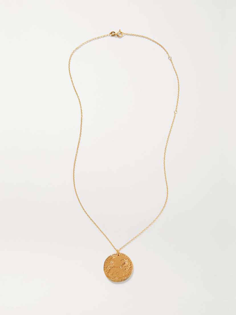 Alighieri Il Leone Medallion Gold-plated Necklace
