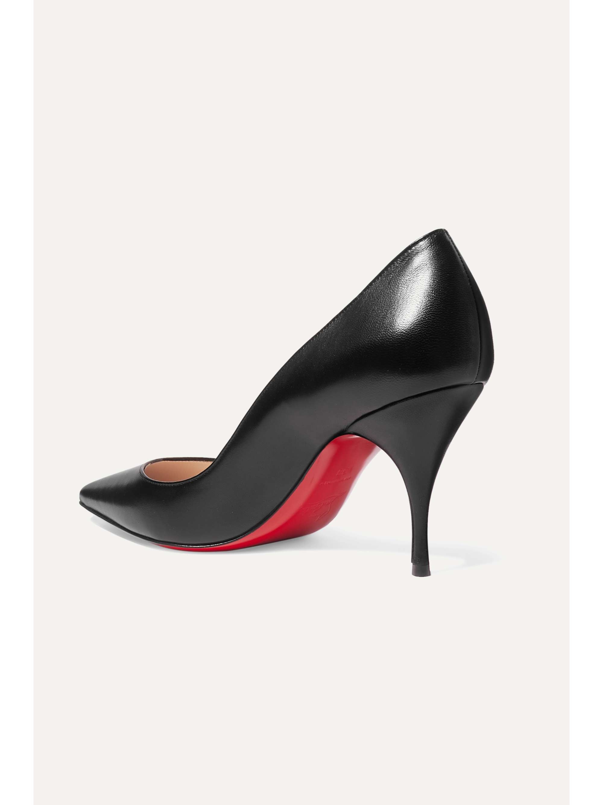 christian louboutin clare 80 leather red sole pumps