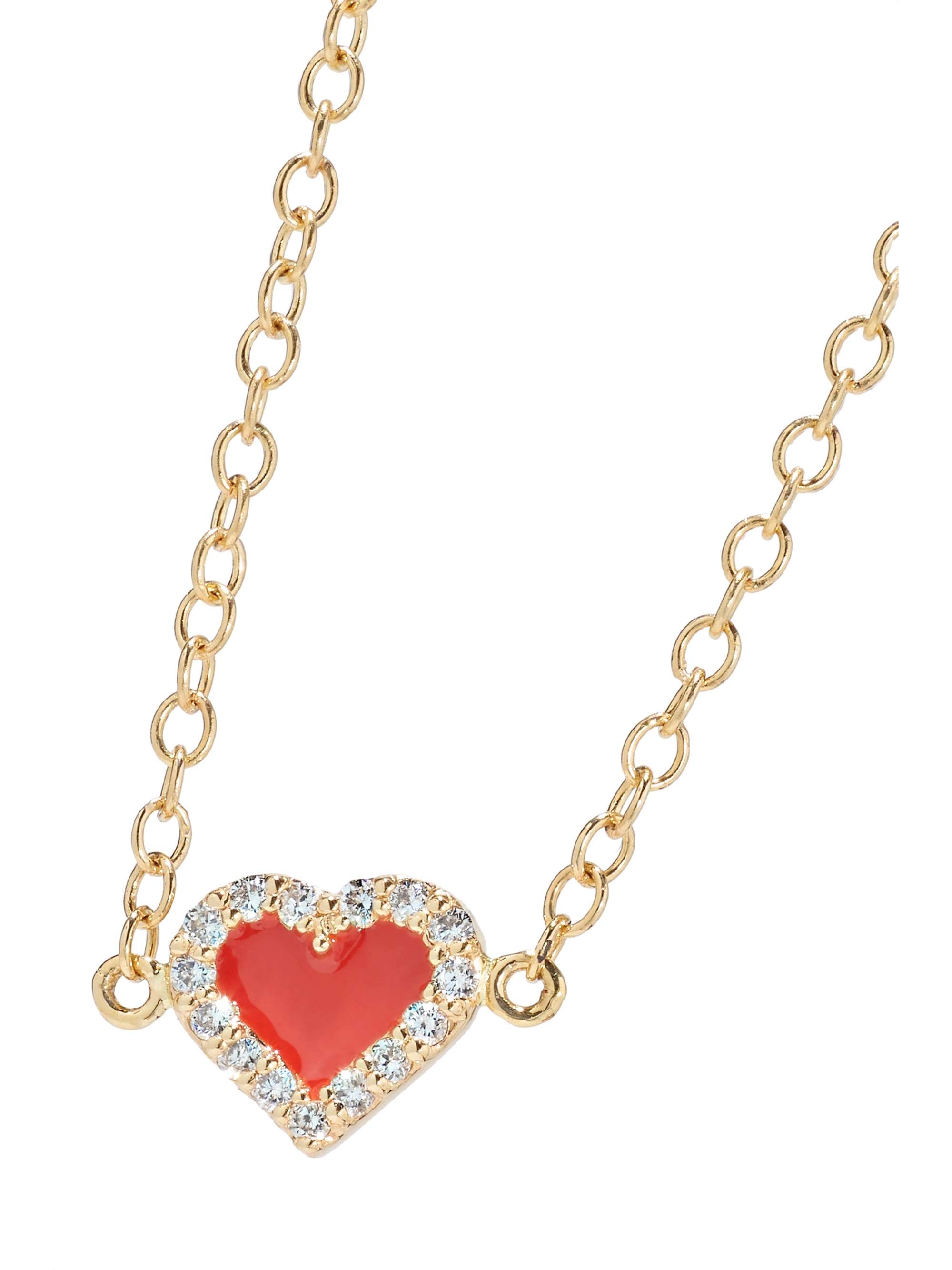 ALISON LOU 14-karat gold, diamond and enamel bracelet