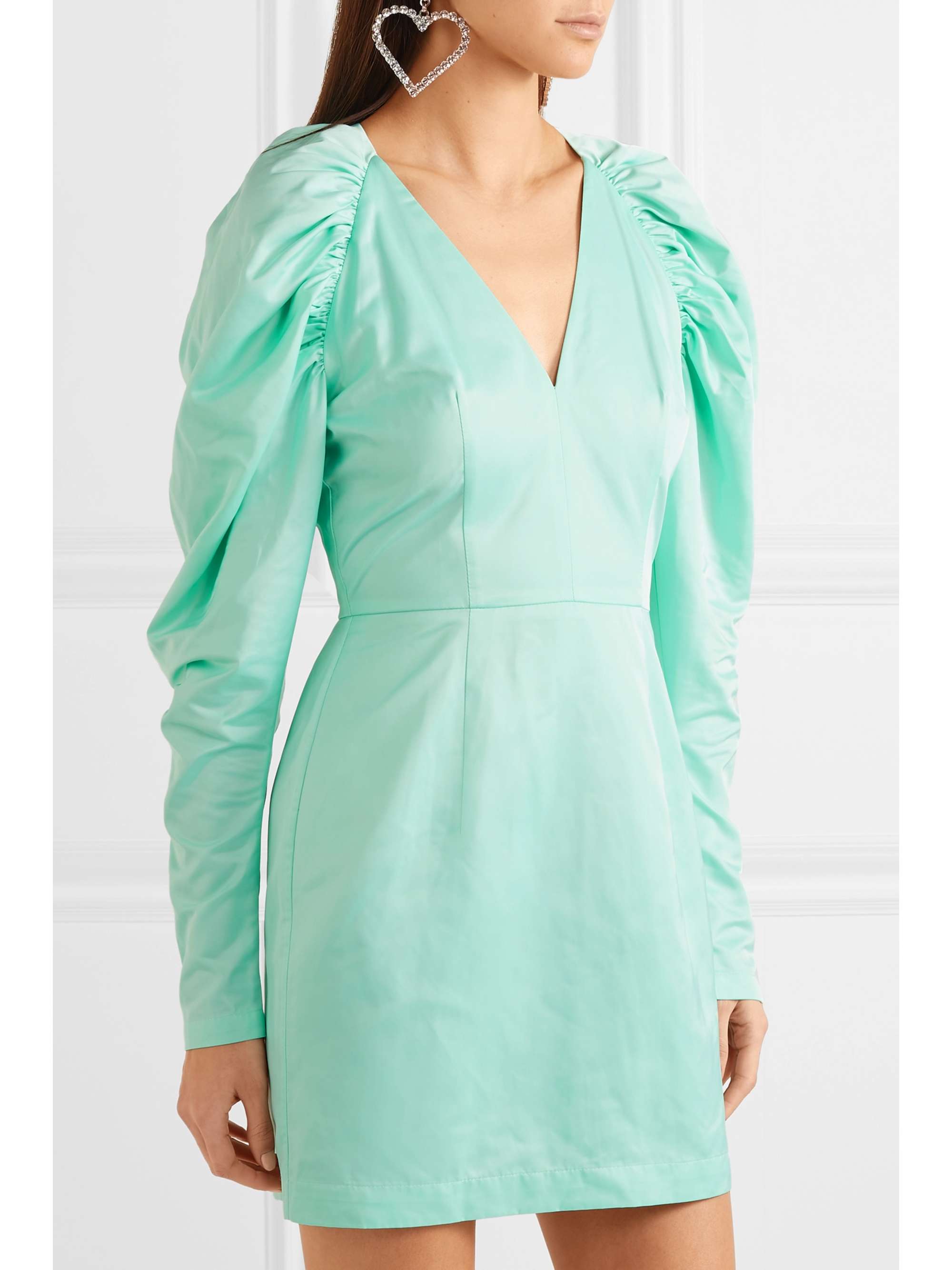 rotate satin mini dress