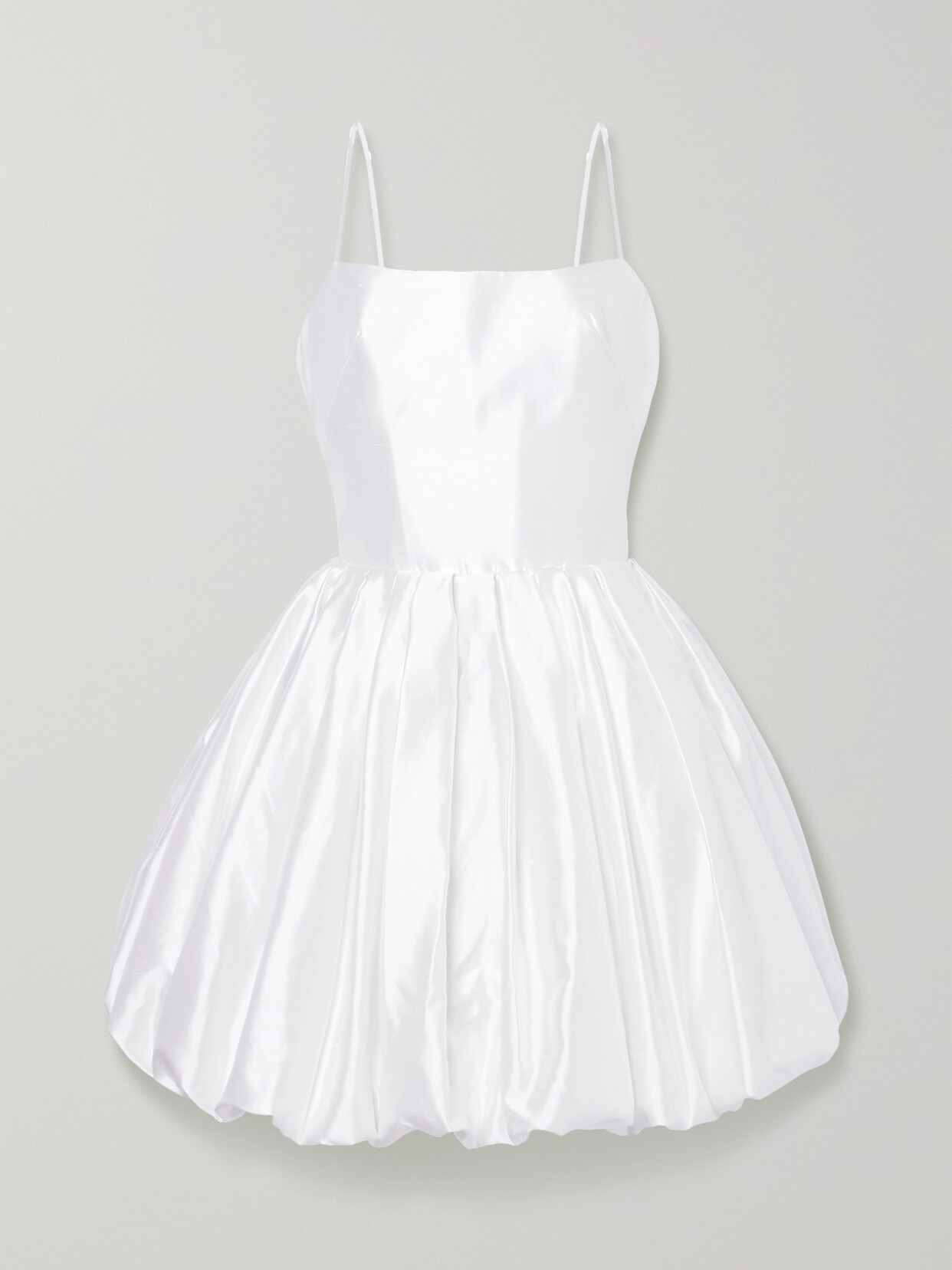 RASARIO Silk-satin Mini Dress - White