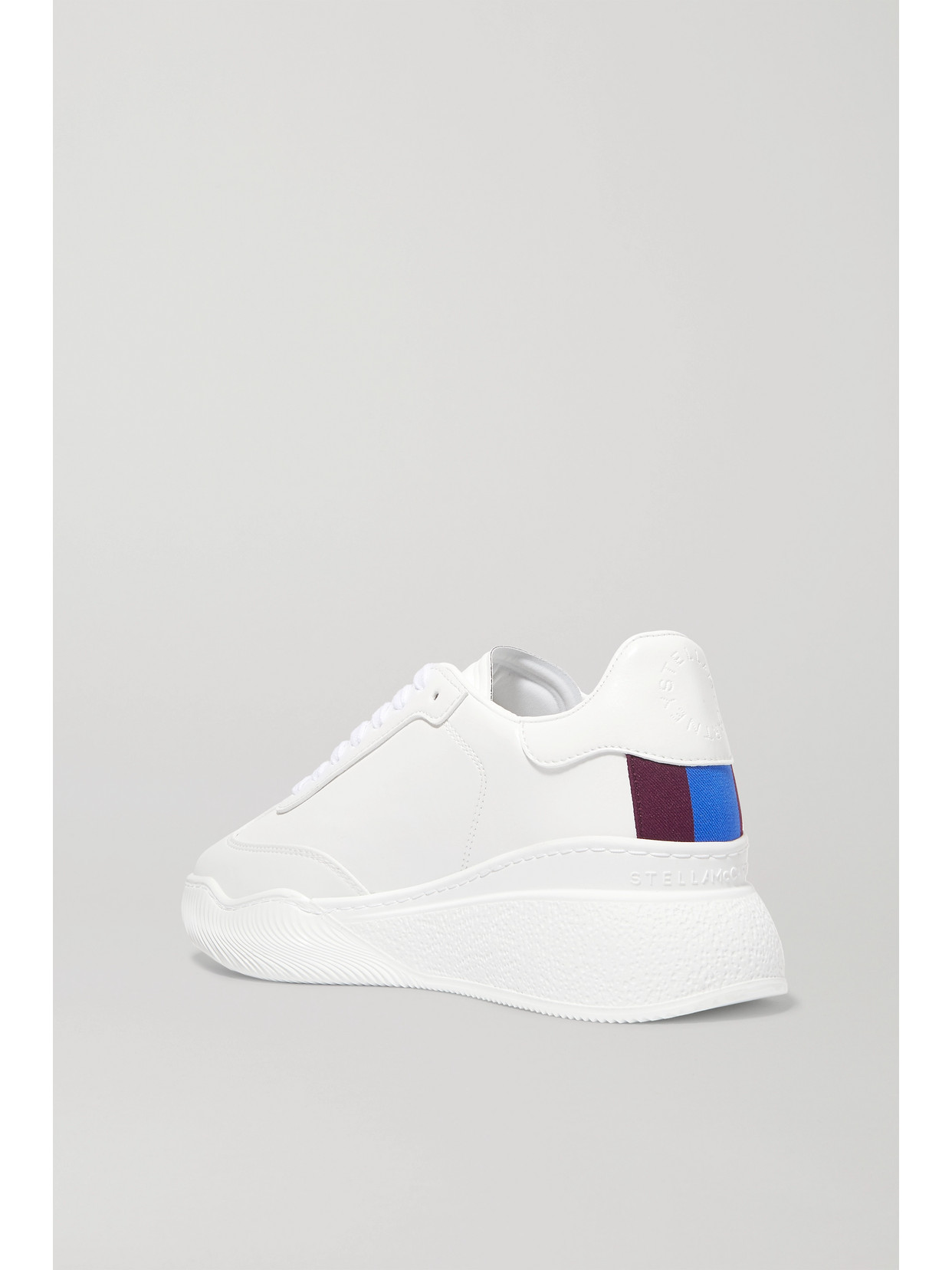 Stella Mccartney White Loop Lace-up Low-top Sneakers In White