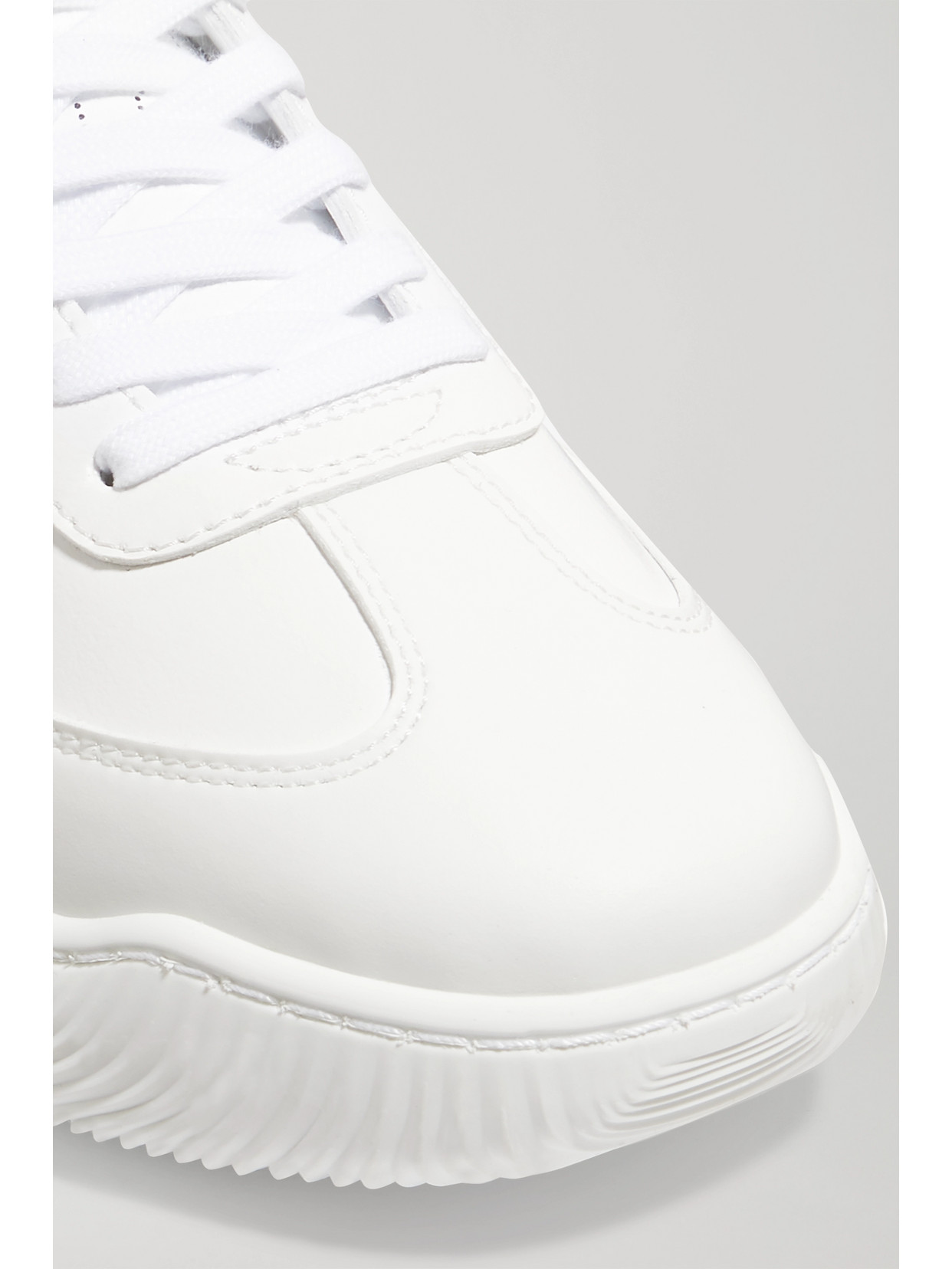 Stella Mccartney White Loop Lace-up Low-top Sneakers In White