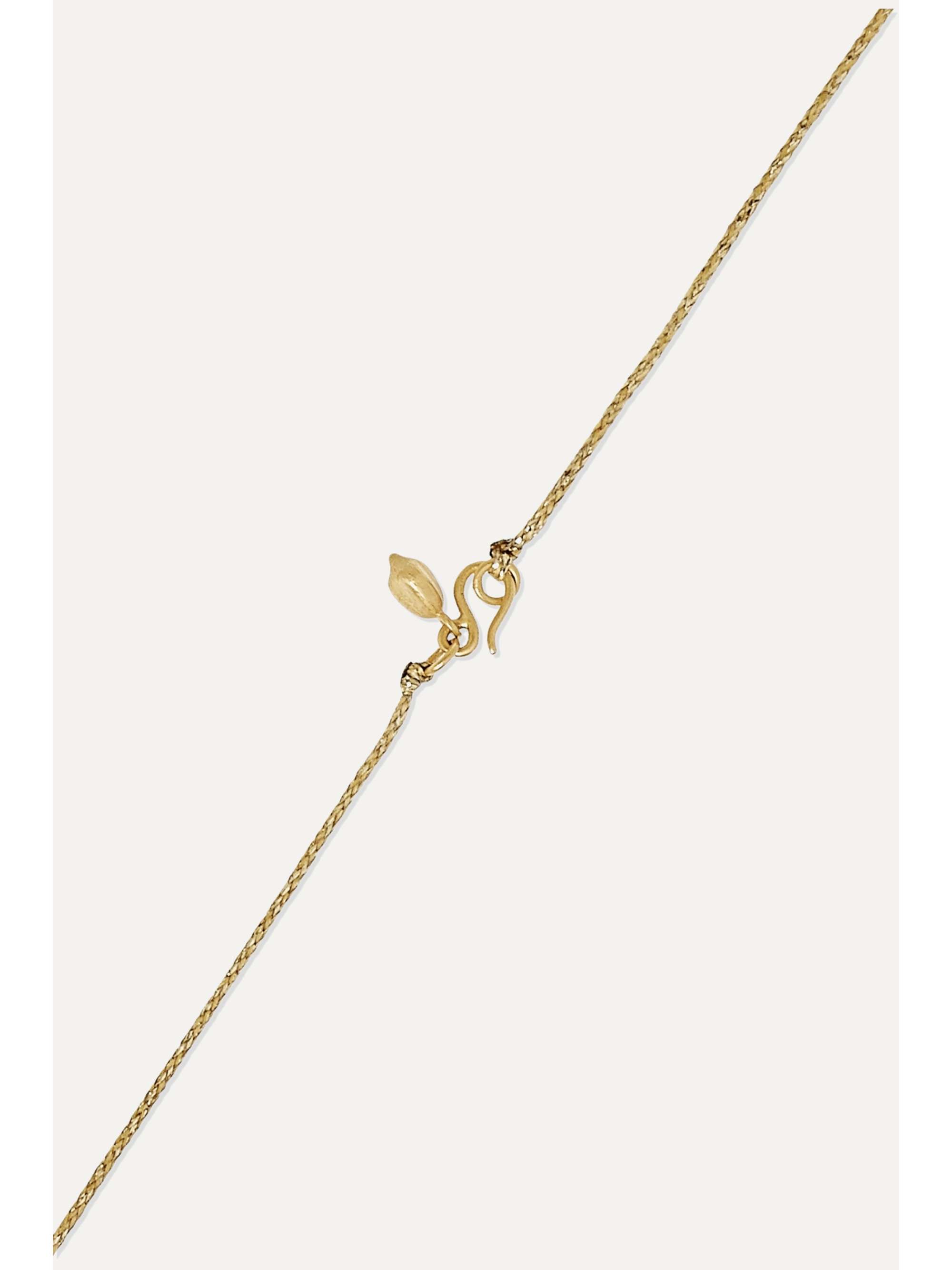PIPPA SMALL 18-karat gold, cord and pearl necklace