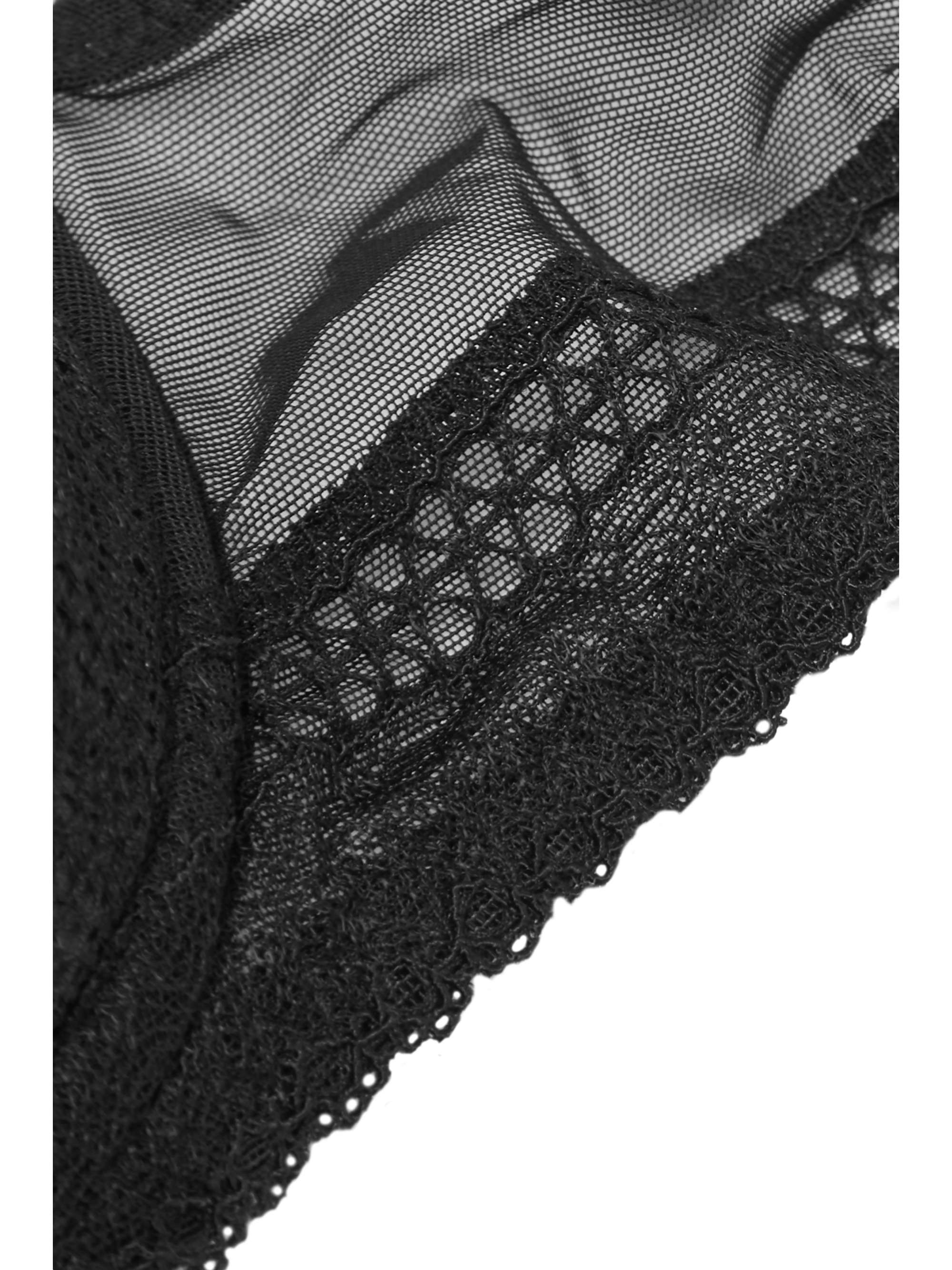 CHANTELLE Festivité stretch-lace and tulle underwired plunge T-shirt bra