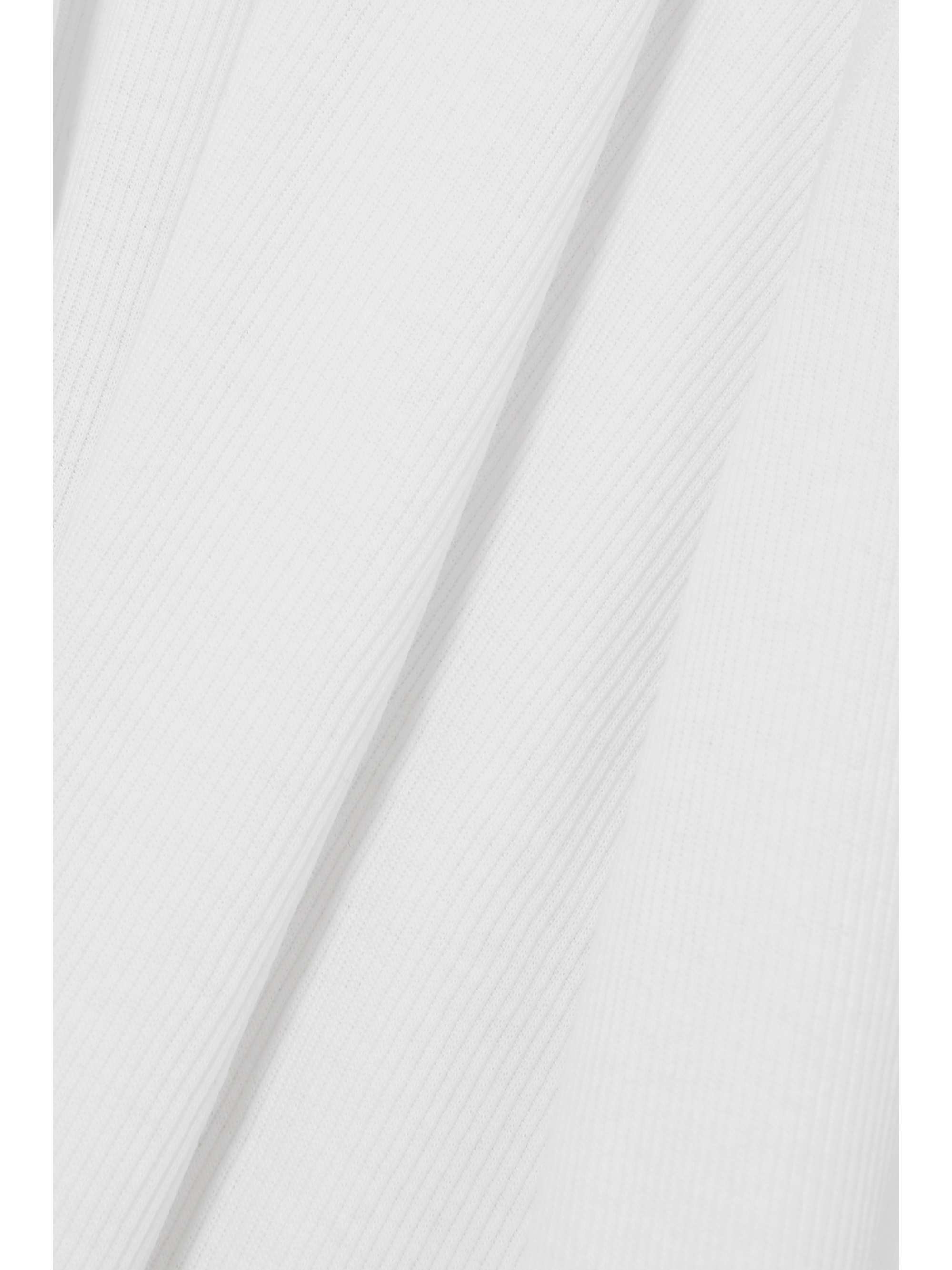 NINETY PERCENT Kaye ribbed organic cotton-jersey turtleneck top