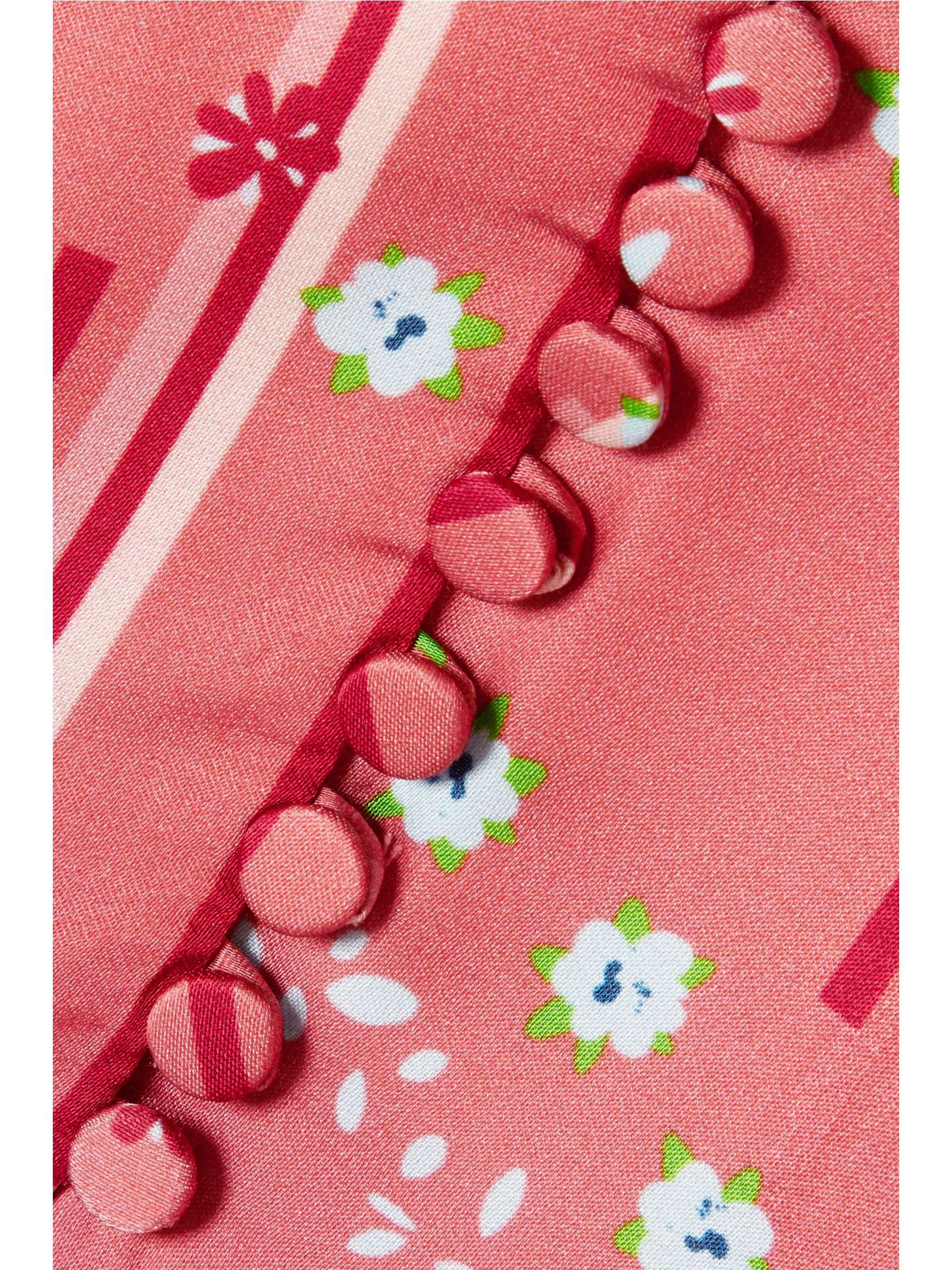 PAUL & JOE Floral-print satin maxi dress
