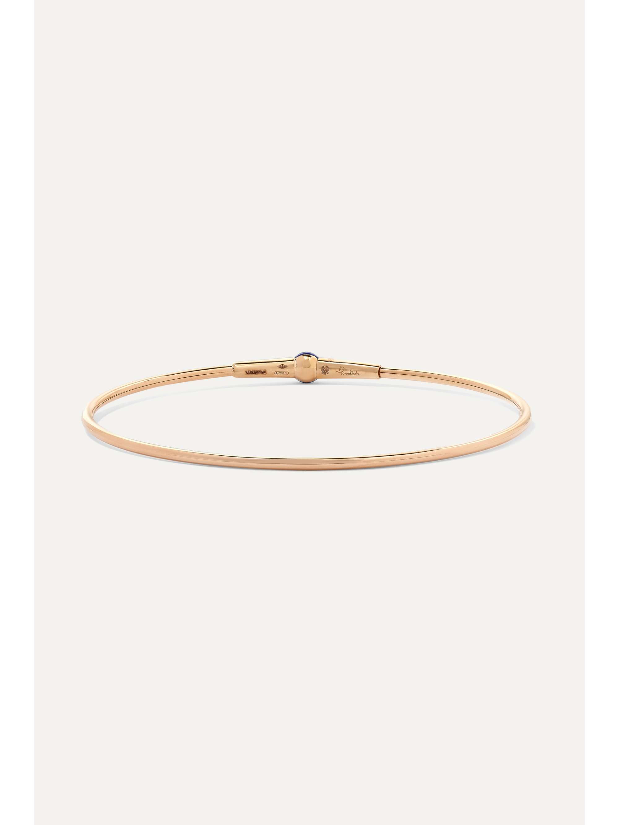 POMELLATO M'ama non M'ama 18-karat rose gold, lapis lazuli and sapphire bracelet