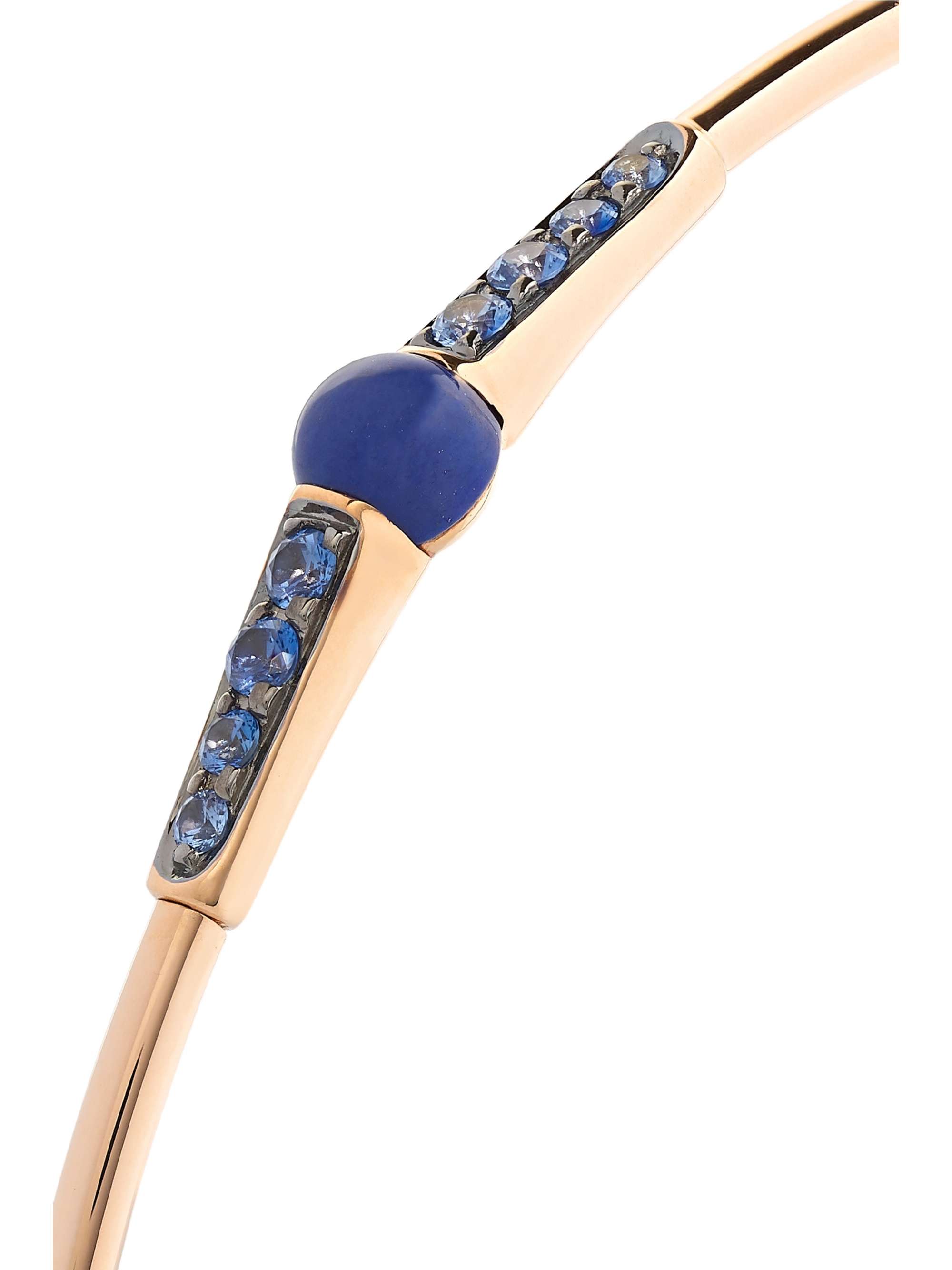 POMELLATO M'ama non M'ama 18-karat rose gold, lapis lazuli and sapphire bracelet