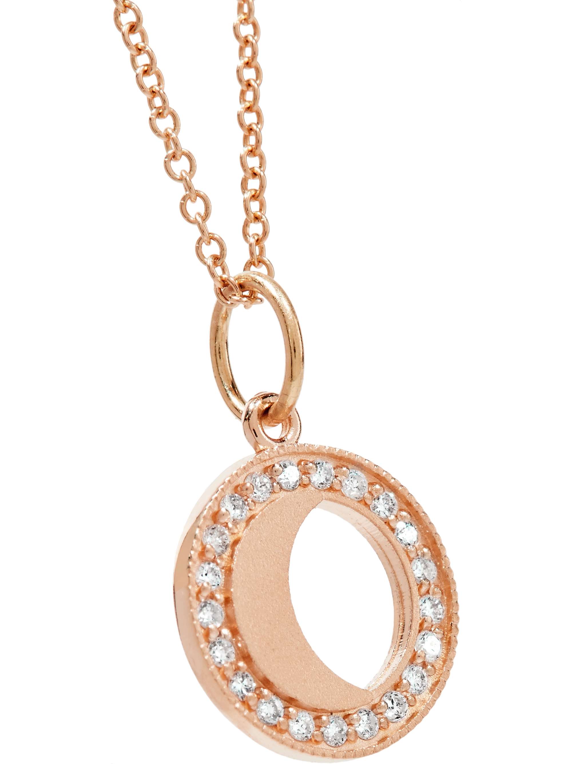 ANDREA FOHRMAN Waning/ Waxing Gibbous Moon 18karat rose gold diamond