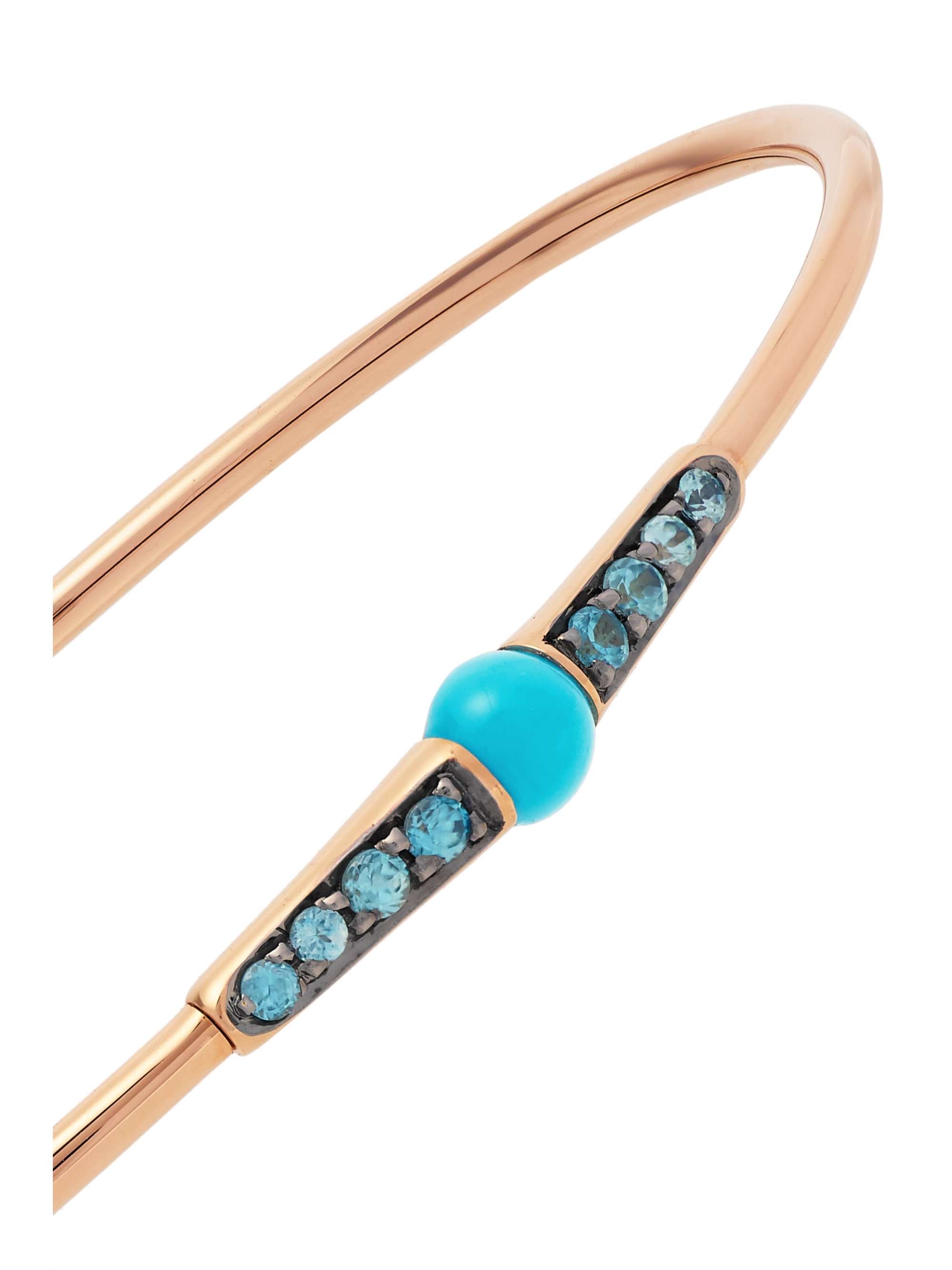 POMELLATO M'ama non M'ama 18-karat rose gold, lapis lazuli and zircon bracelet