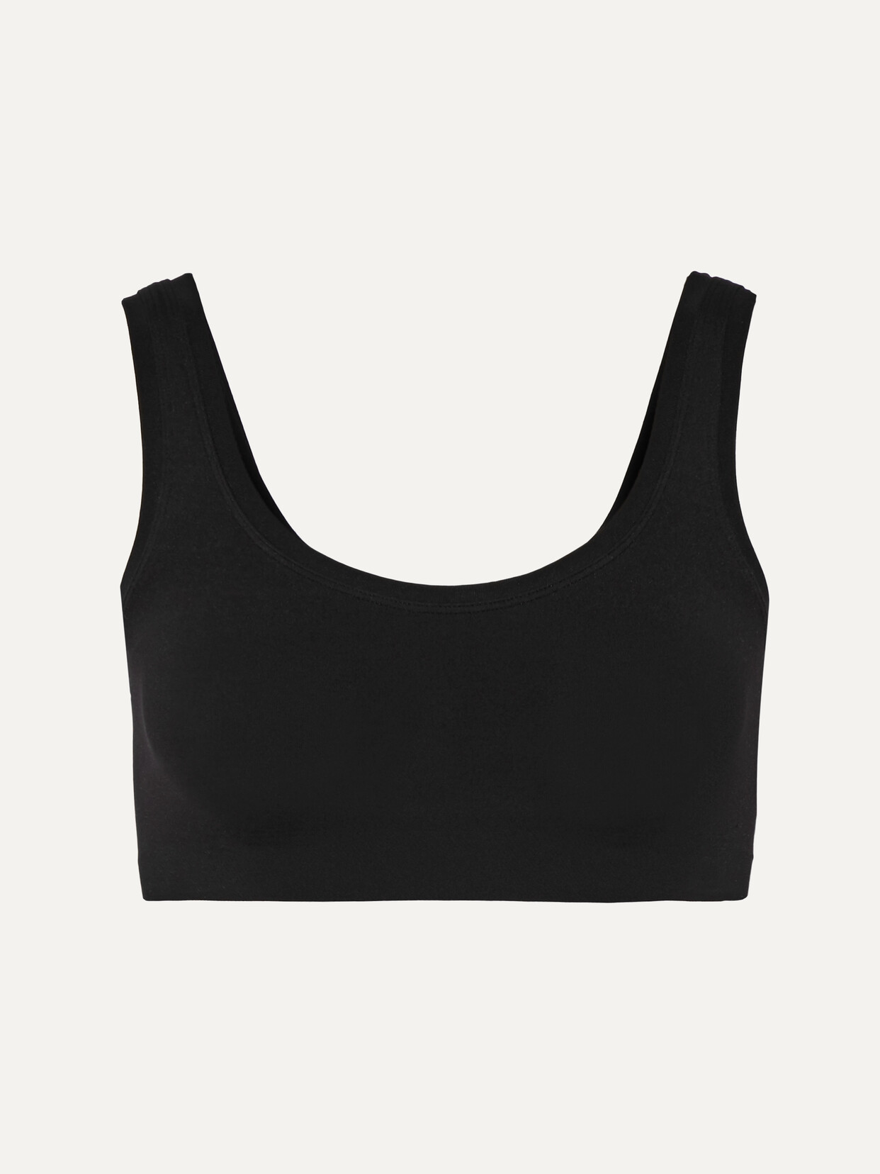 Shop Hanro Touch Feeling Stretch-jersey Soft-cup Bra In Black