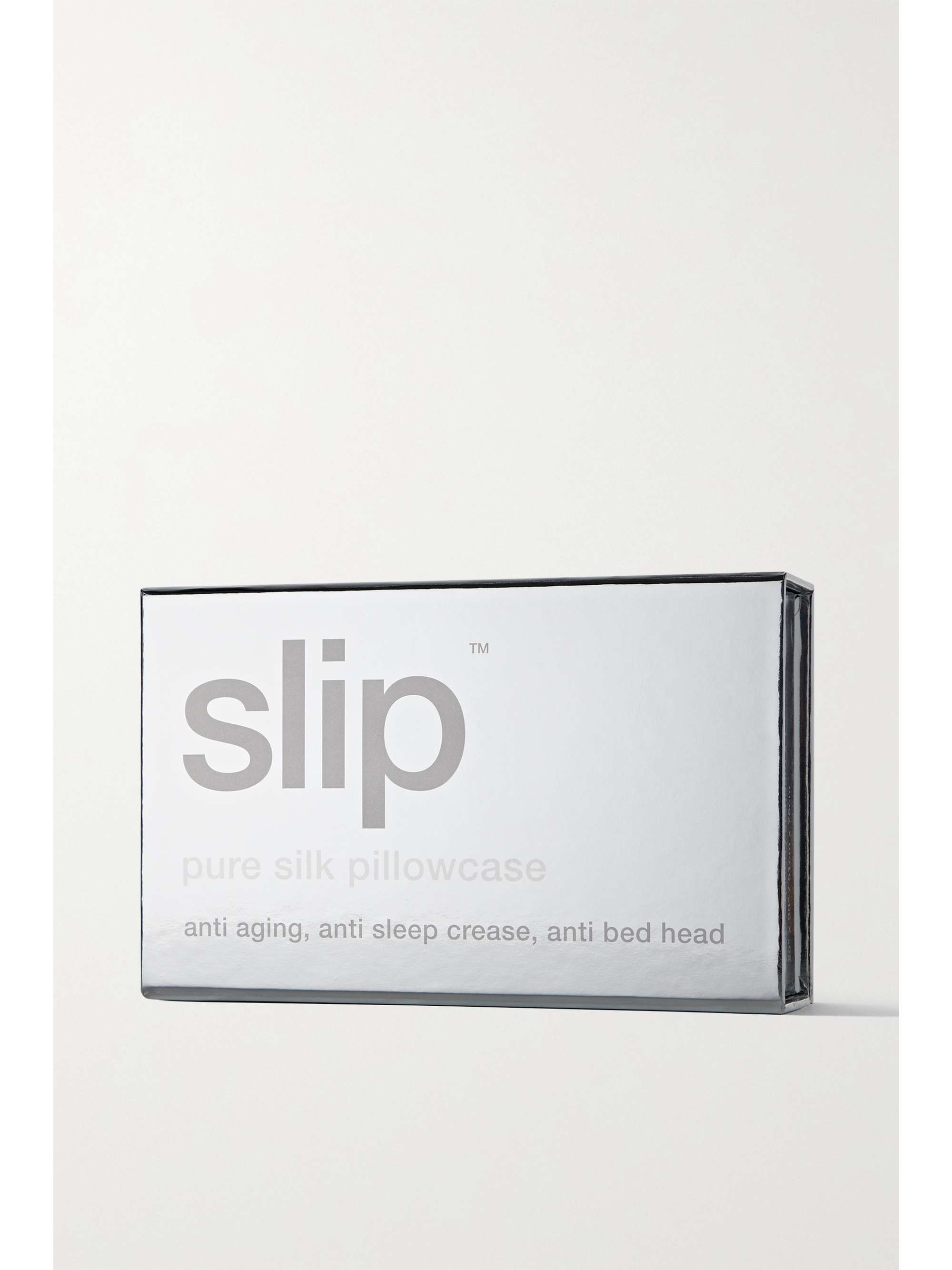 SLIP Embroidered silk queen pillowcase