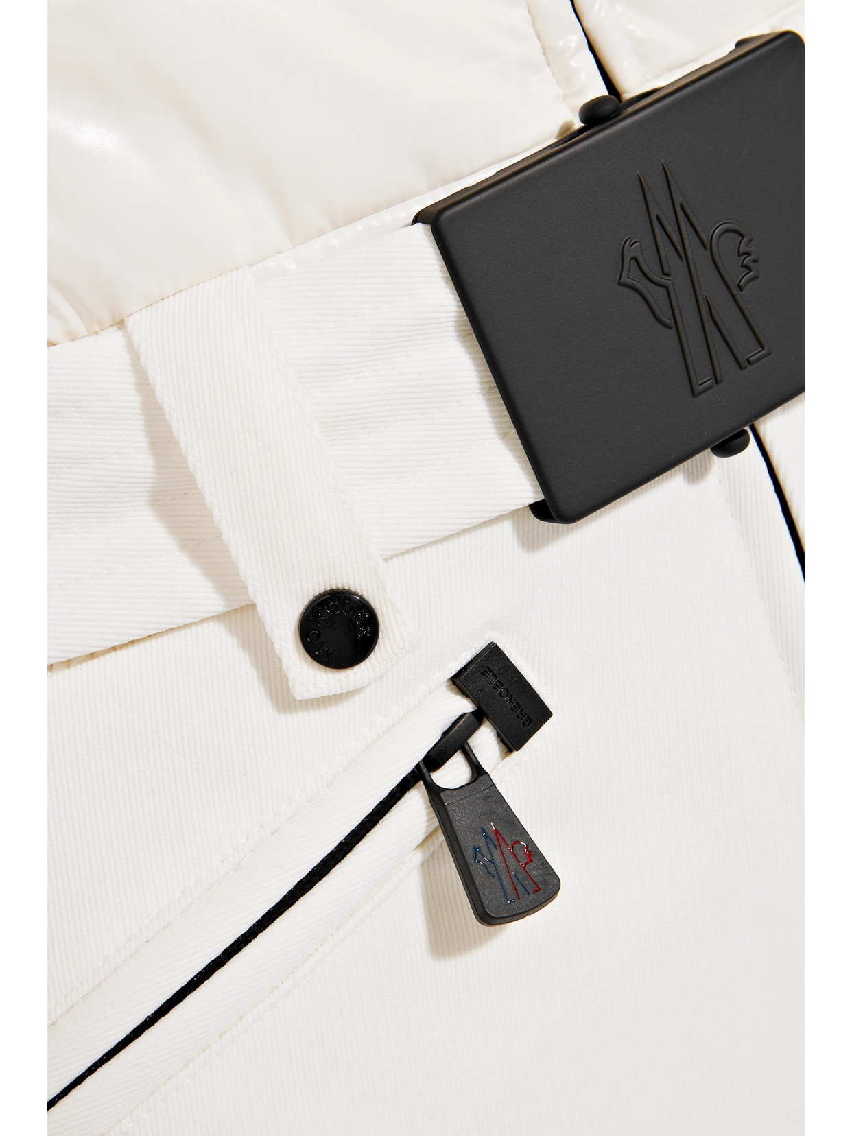 Moncler Belted Quilted Ski Suit In White