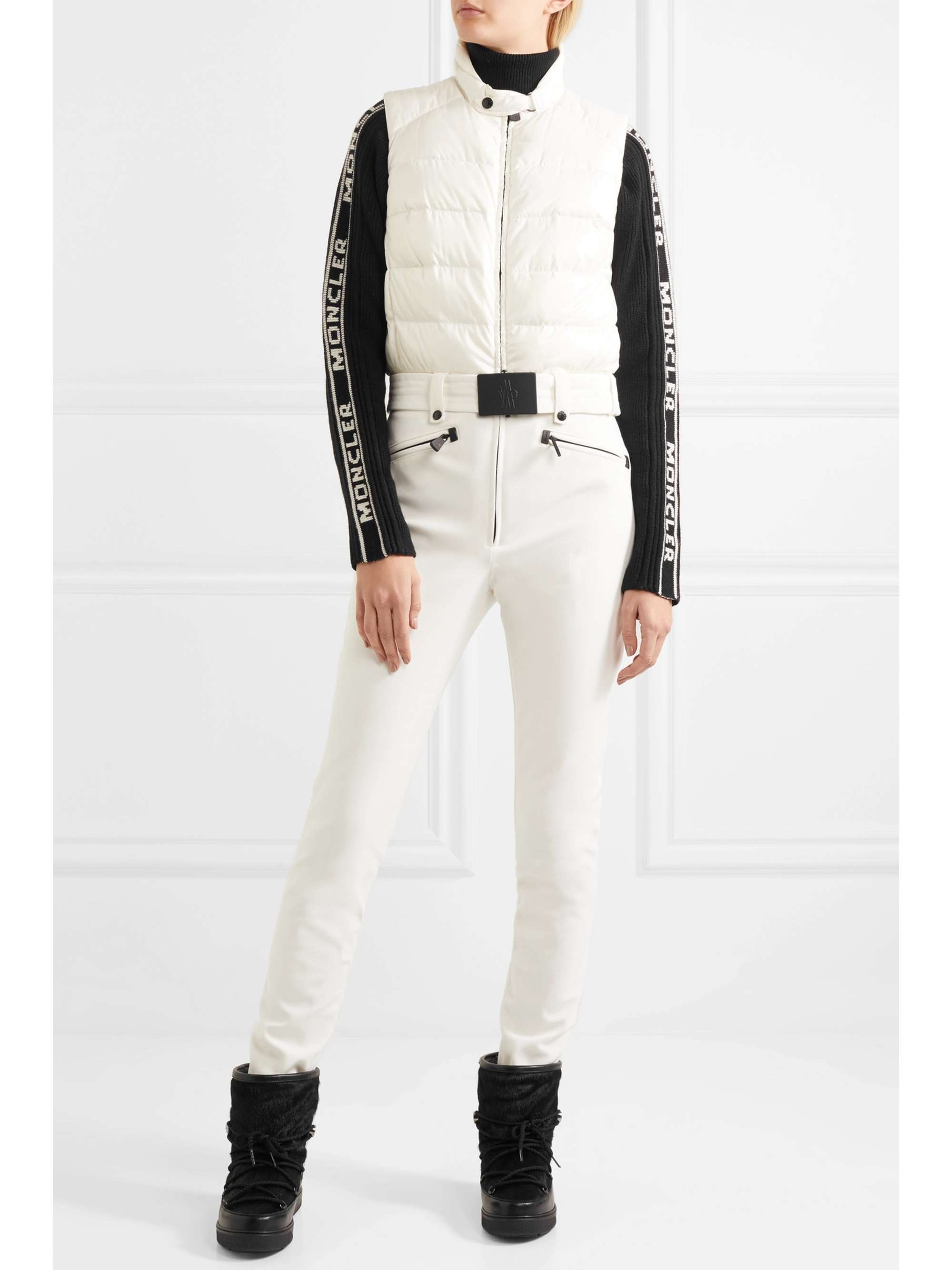 MONCLER GRENOBLE Belted quilted ski suit