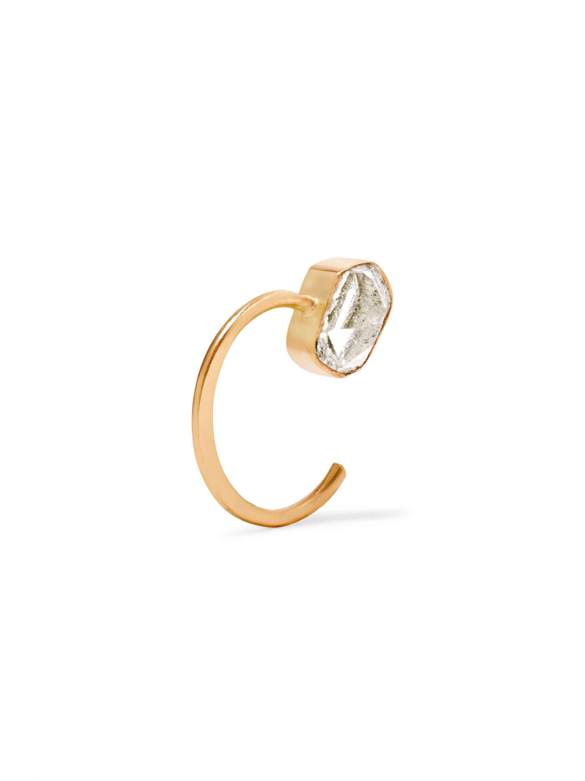 MELISSA JOY MANNING 14-karat gold Herkimer diamond earrings