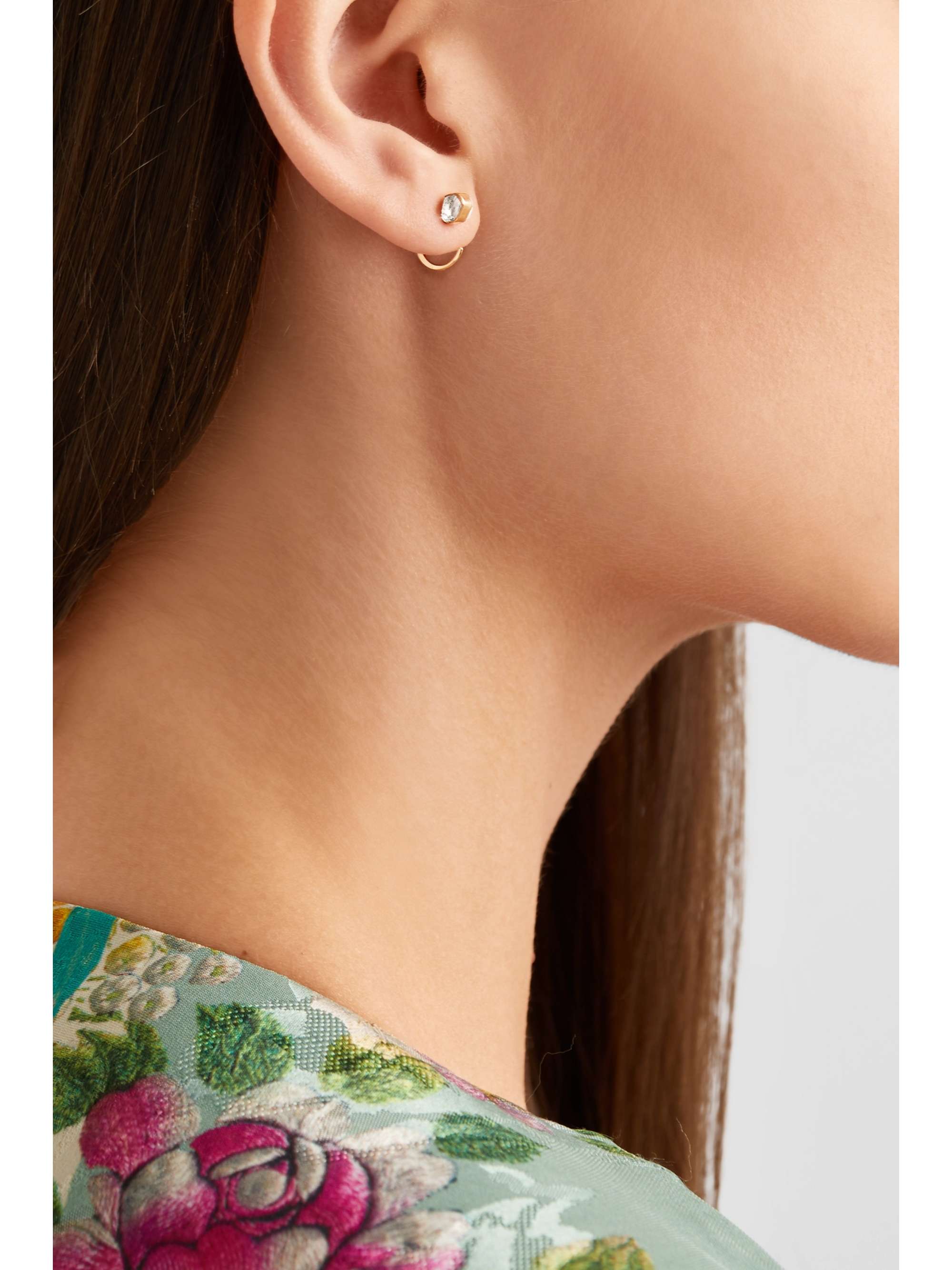 MELISSA JOY MANNING 14-karat gold Herkimer diamond earrings
