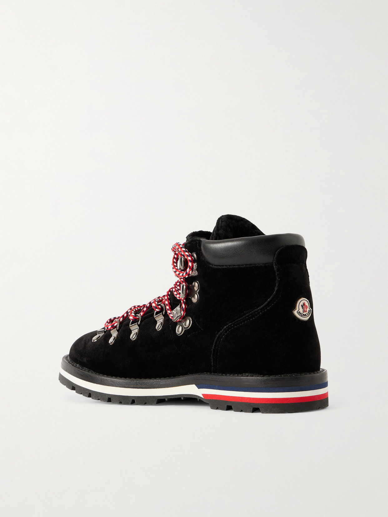 Blanche Shearling-Lined Velvet Ankle Boots