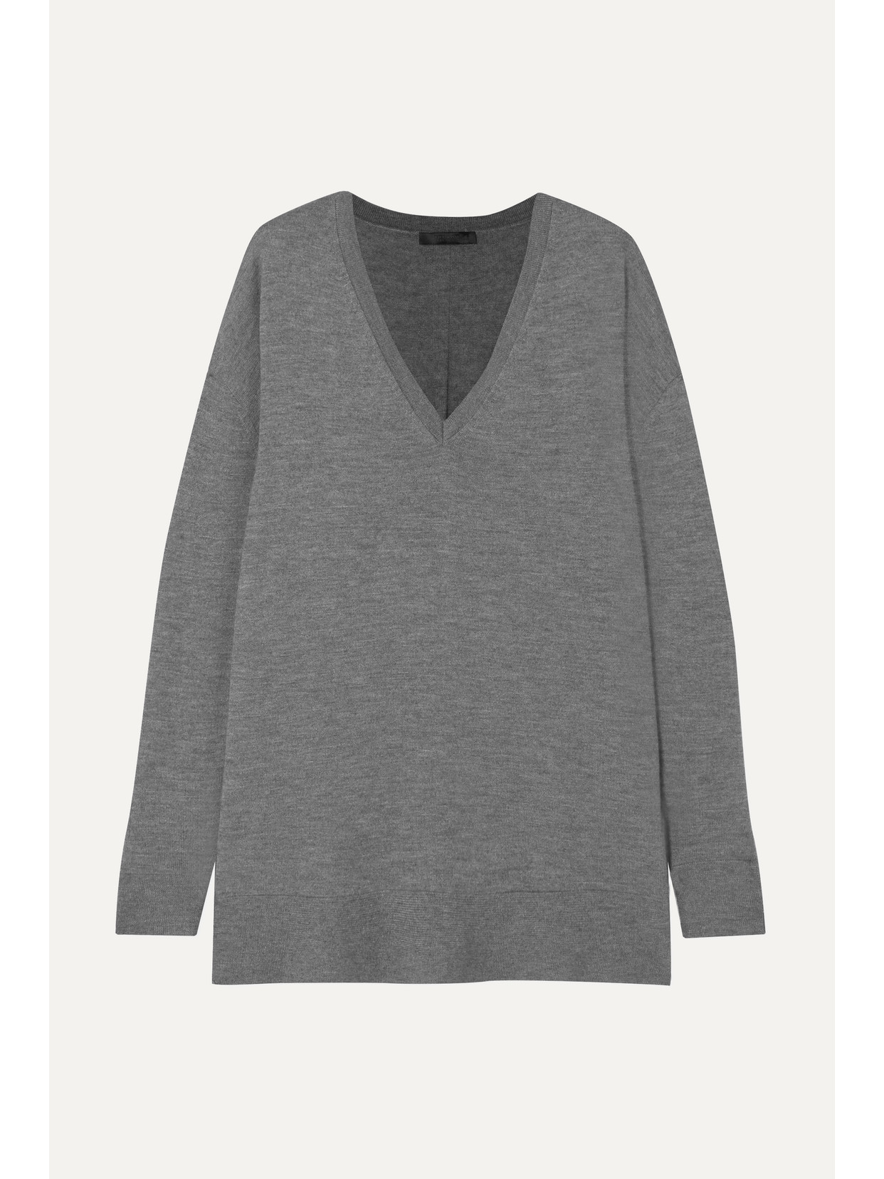 The Row Amherst Oversized Cashmere And Silk-blend Sweater In Gray
