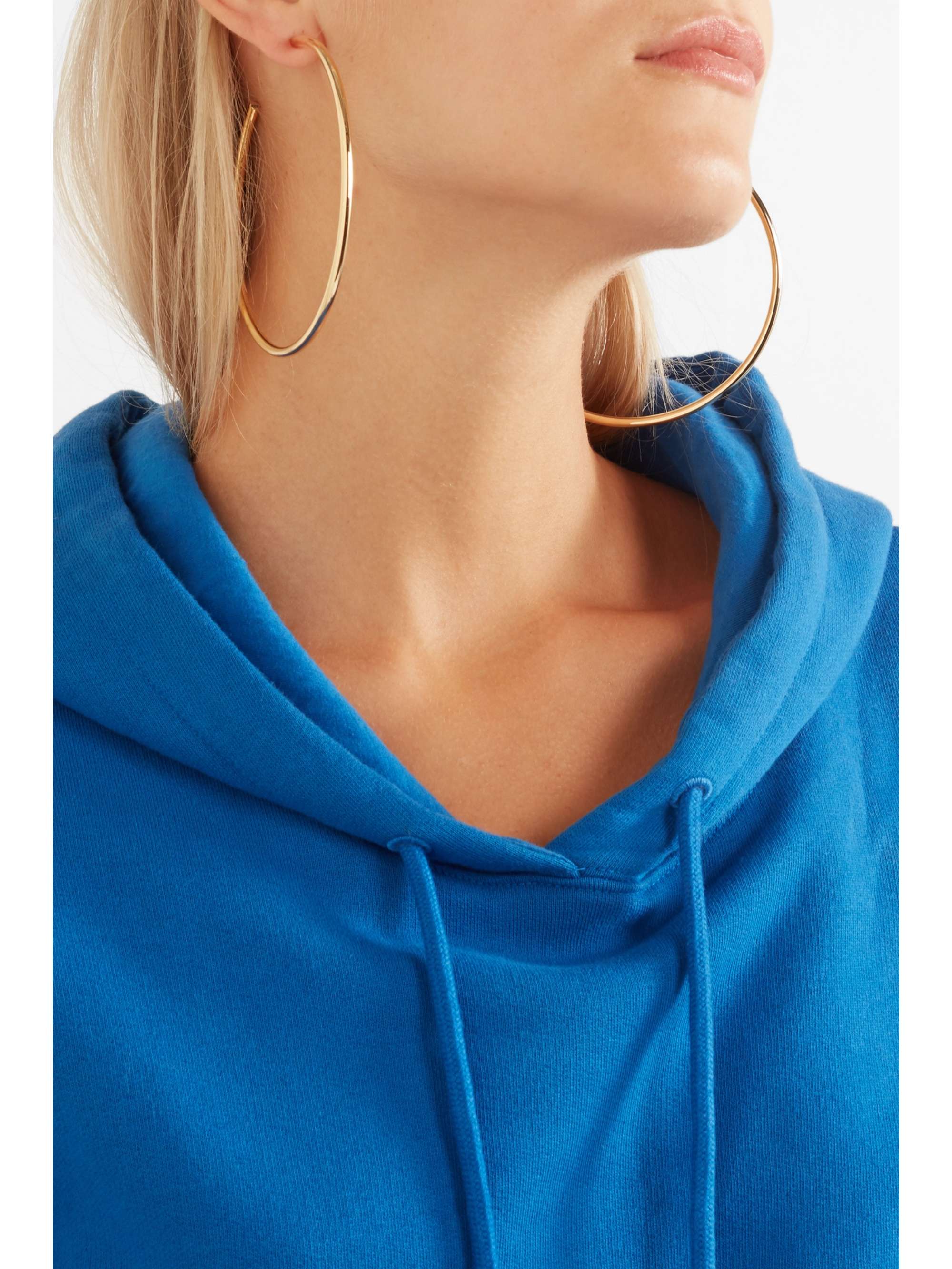 JENNIFER FISHER Classic Hollow gold-plated hoop earrings
