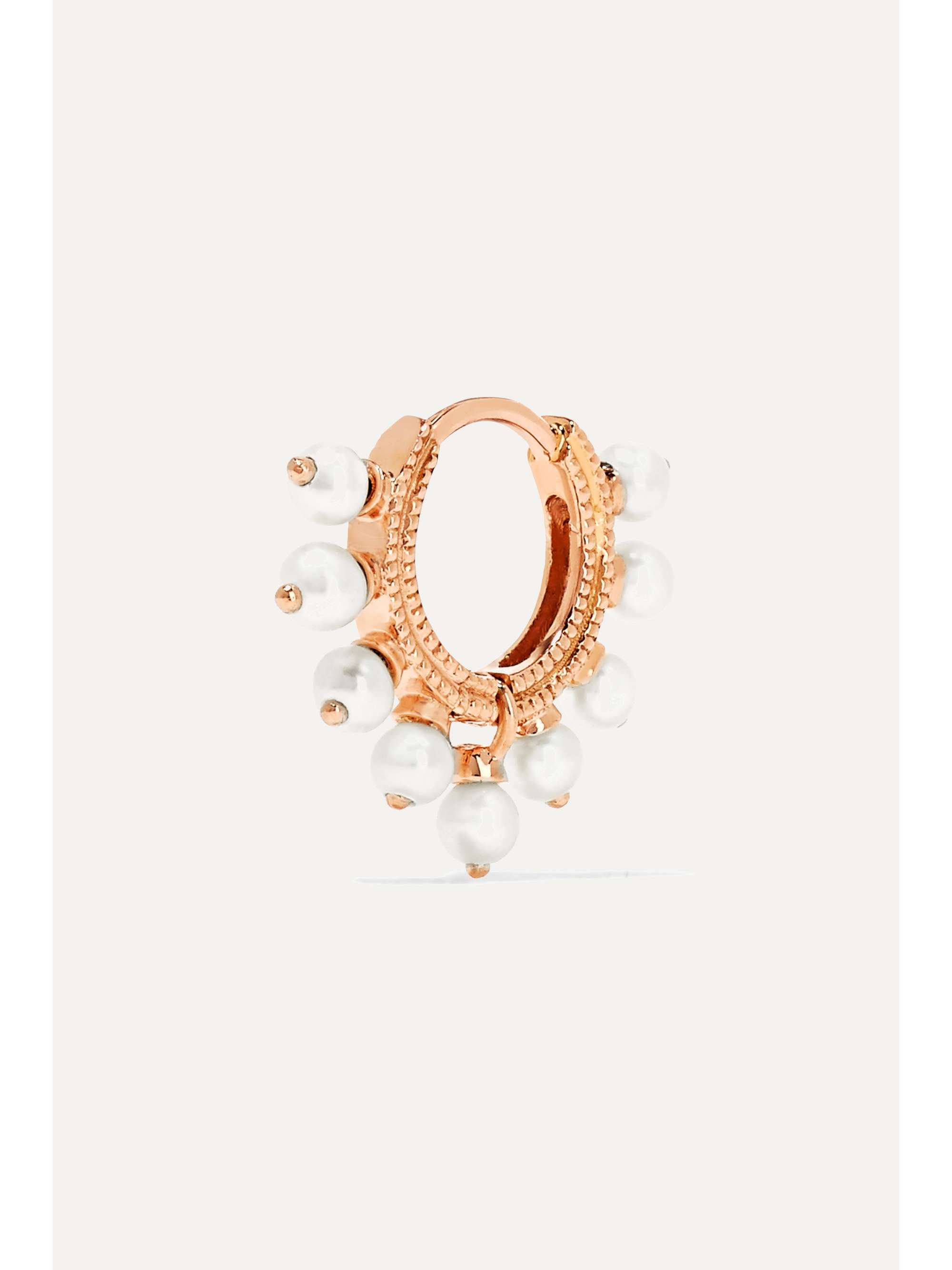 MARIA TASH 18-karat rose gold pearl earring