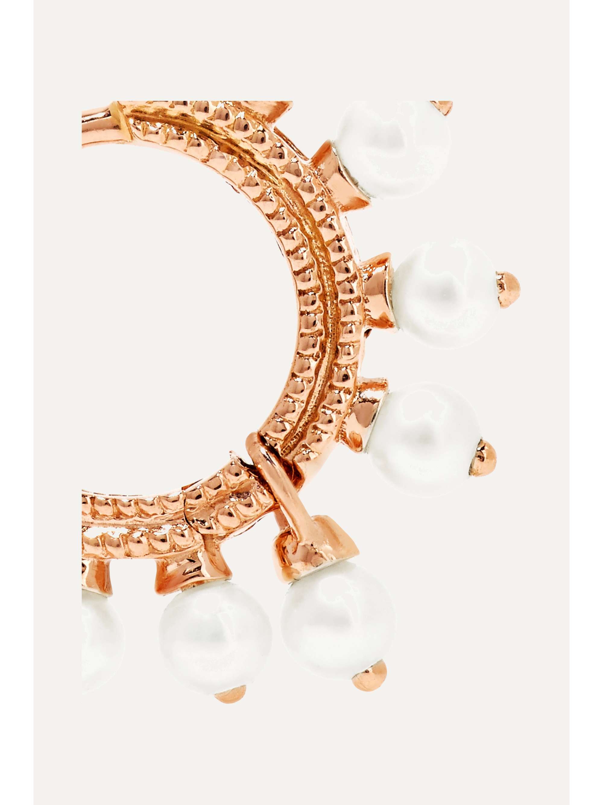 MARIA TASH 18-karat rose gold pearl earring
