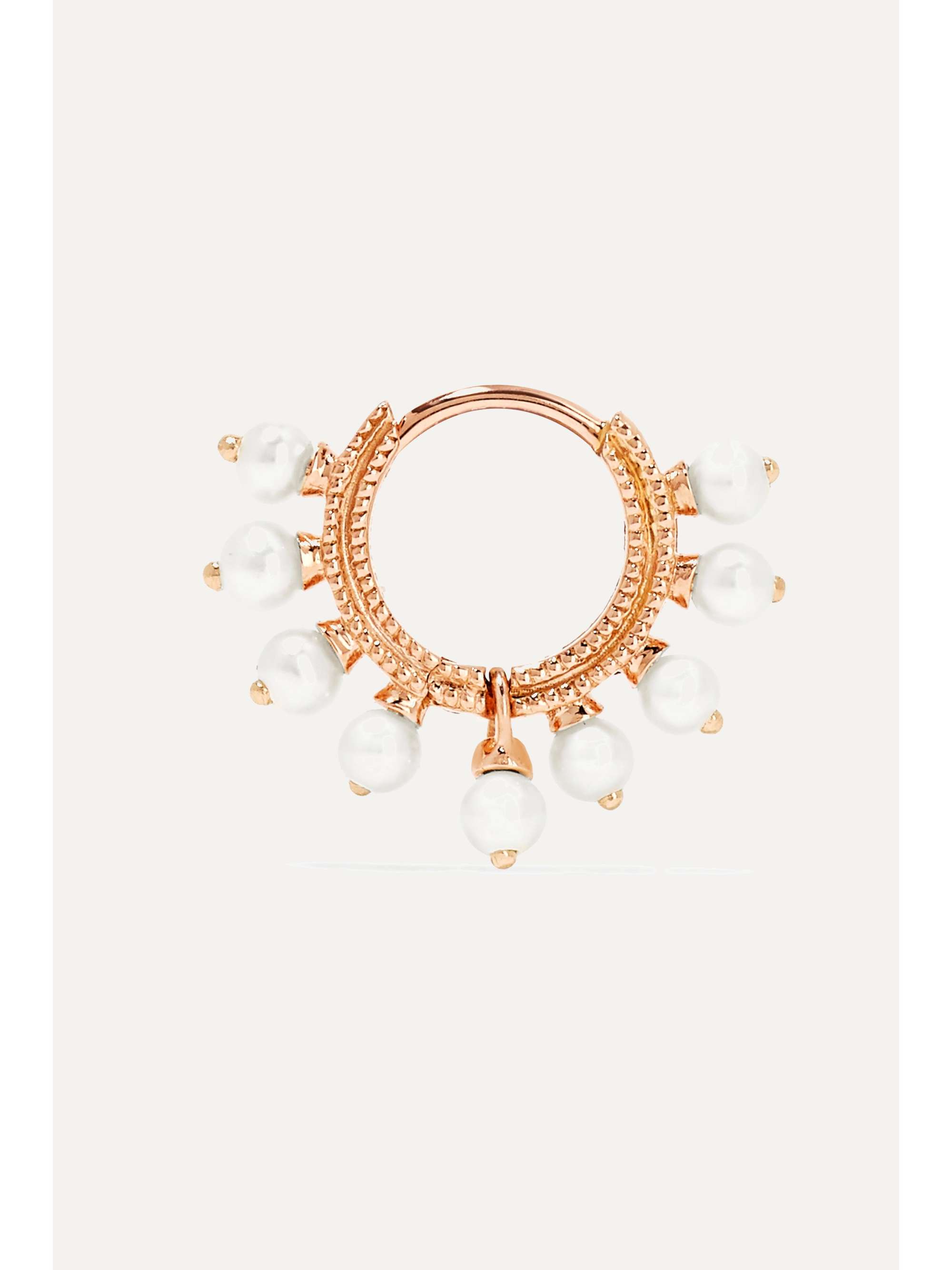 MARIA TASH 18-karat rose gold pearl earring