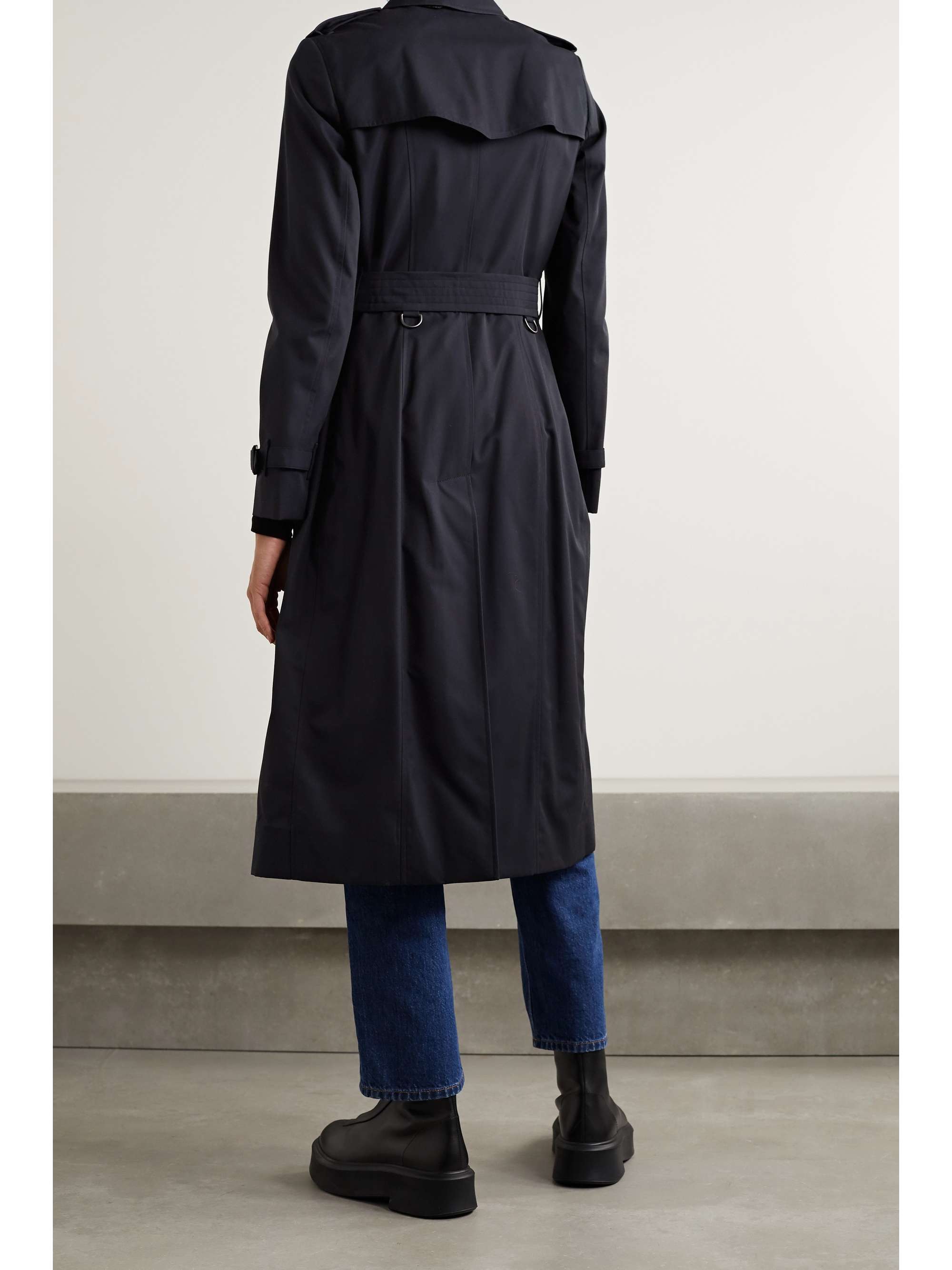 BURBERRY The Chelsea Long cotton-gabardine trench coat
