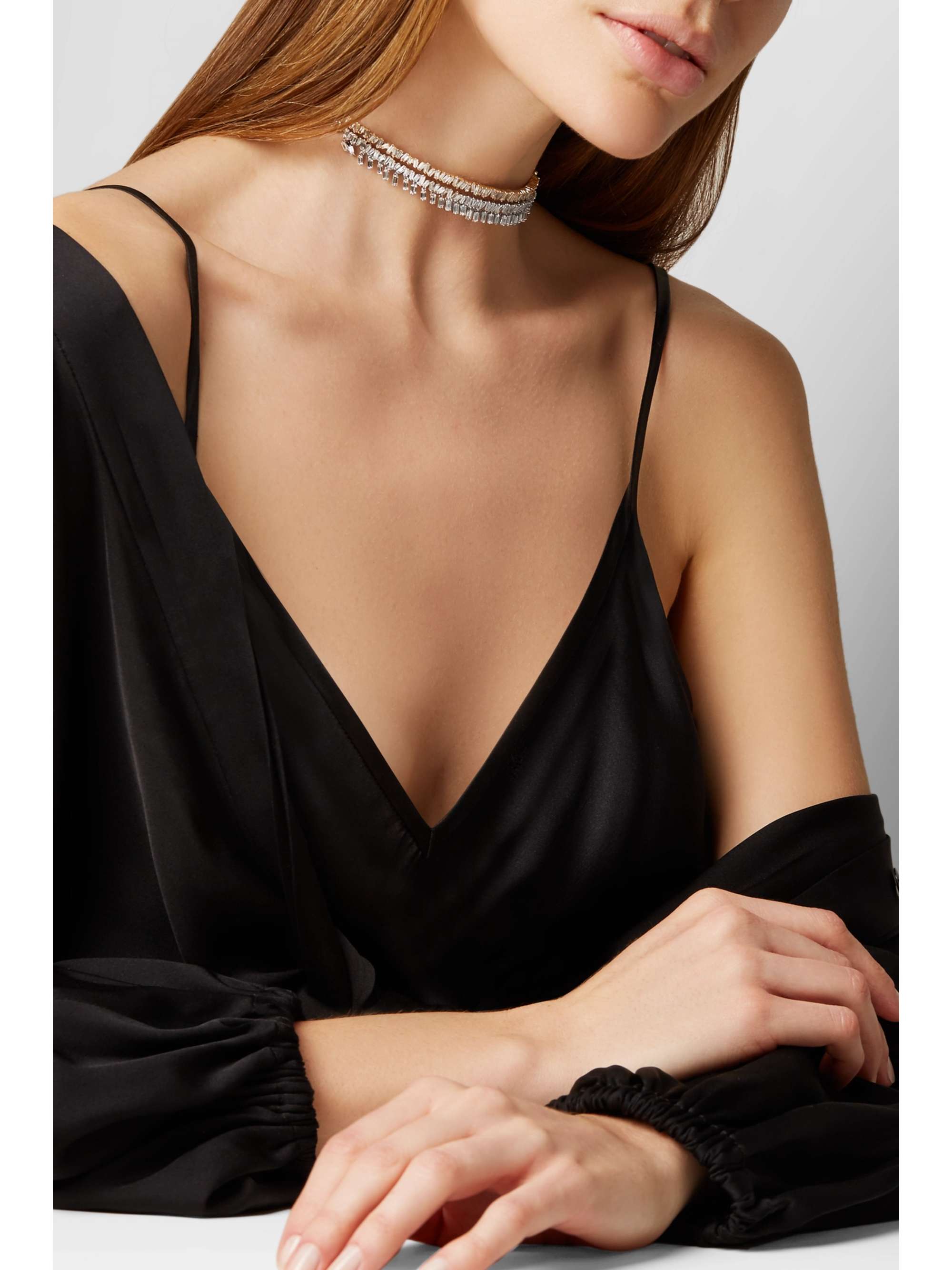 SUZANNE KALAN 18-karat gold diamond choker