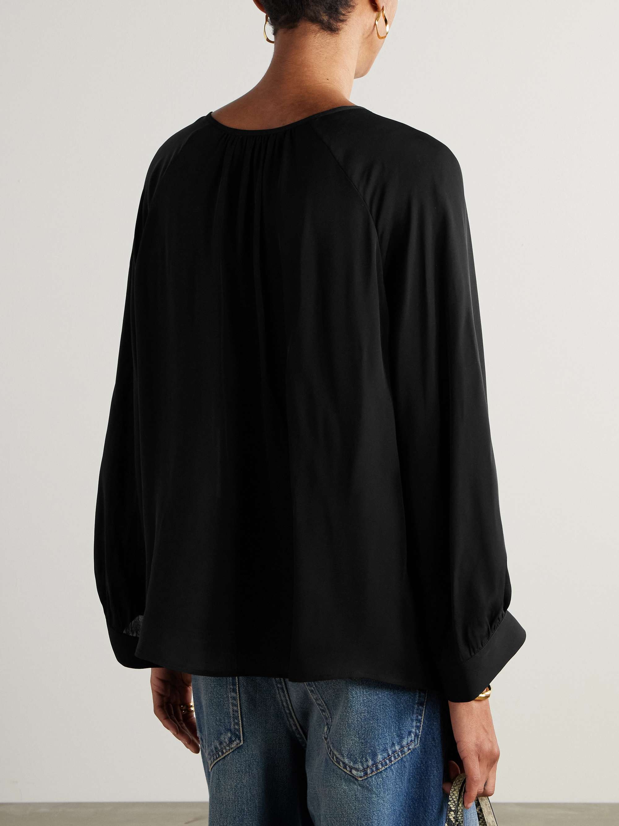 NILI LOTAN Acadia silk-chiffon blouse
