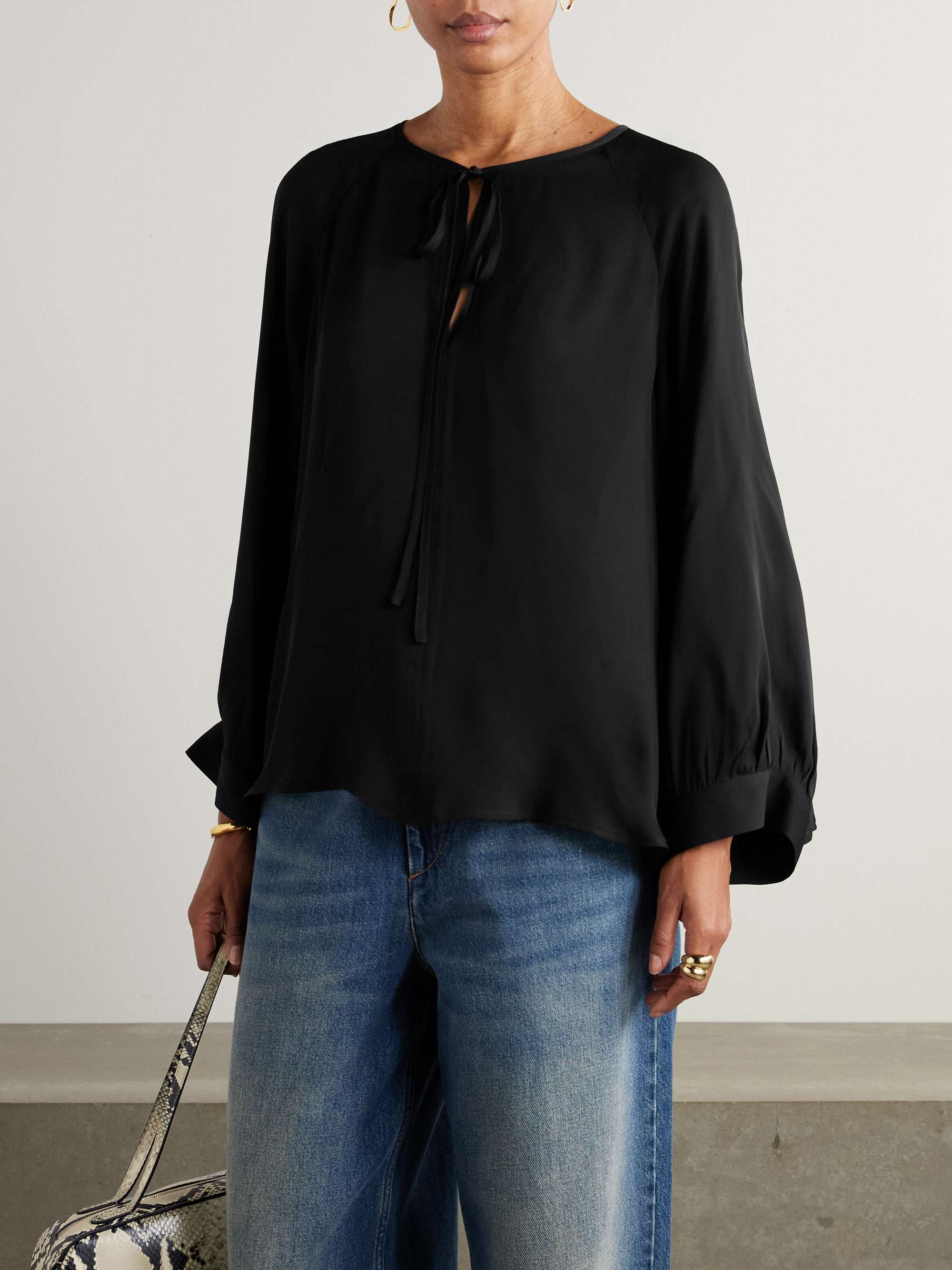 NILI LOTAN Acadia silk-chiffon blouse