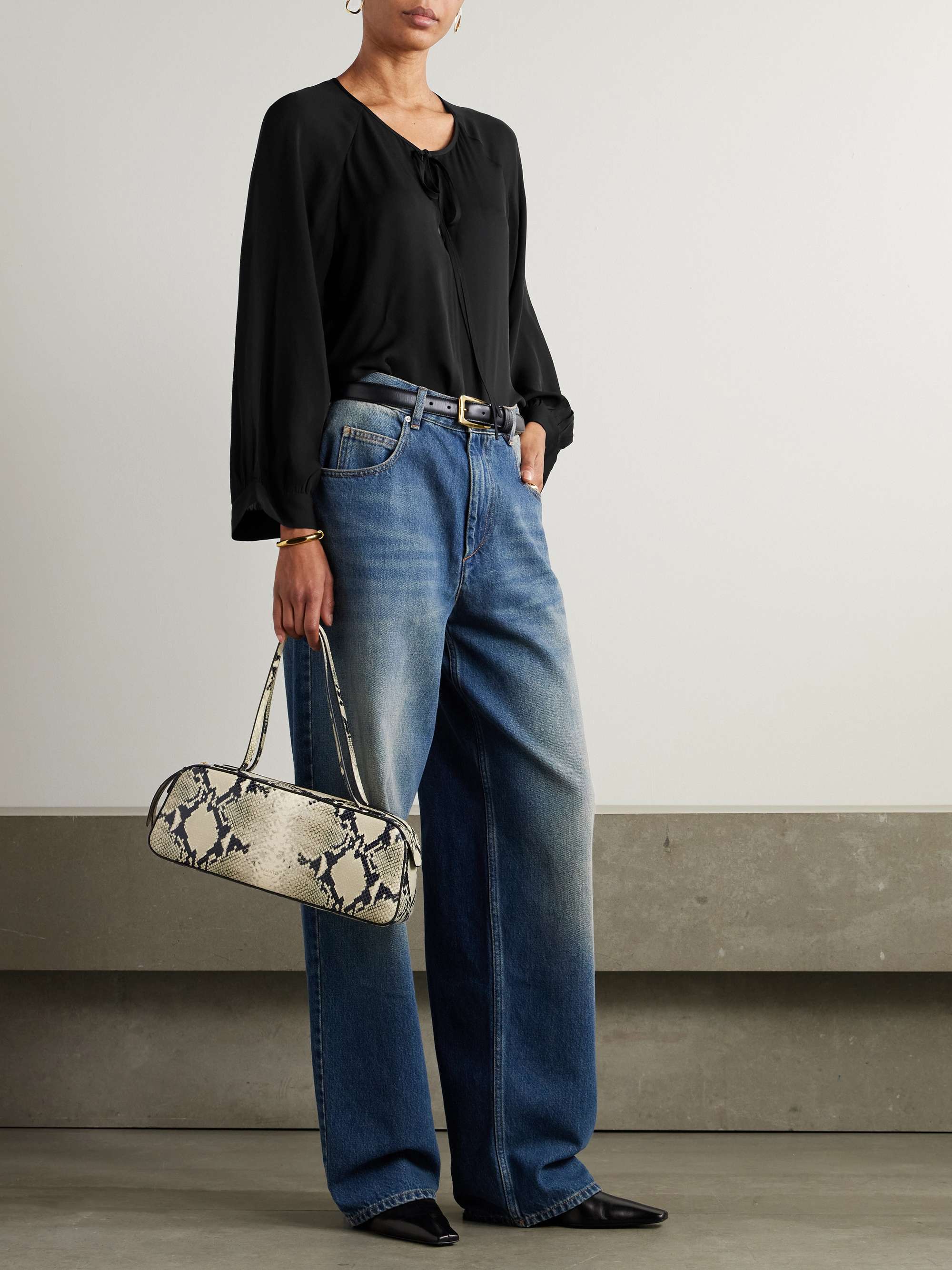 NILI LOTAN Acadia silk-chiffon blouse