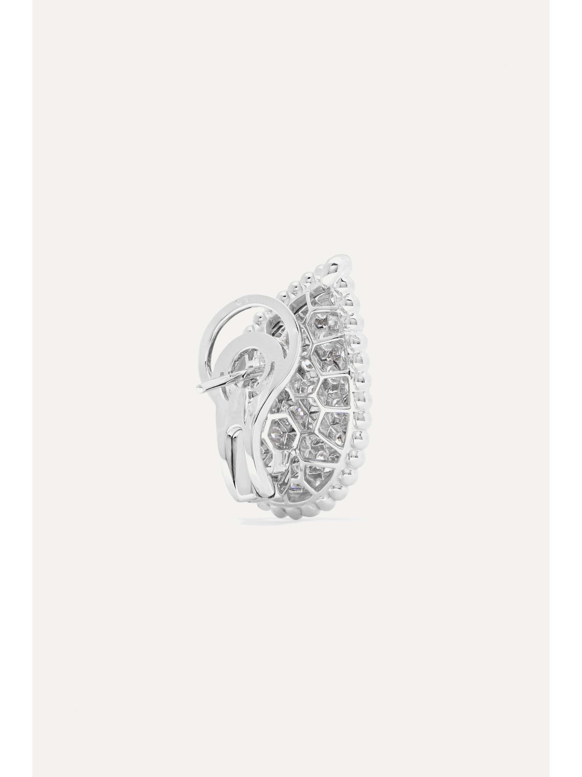 BOUCHERON Serpent Bohème 18-karat white gold diamond earrings