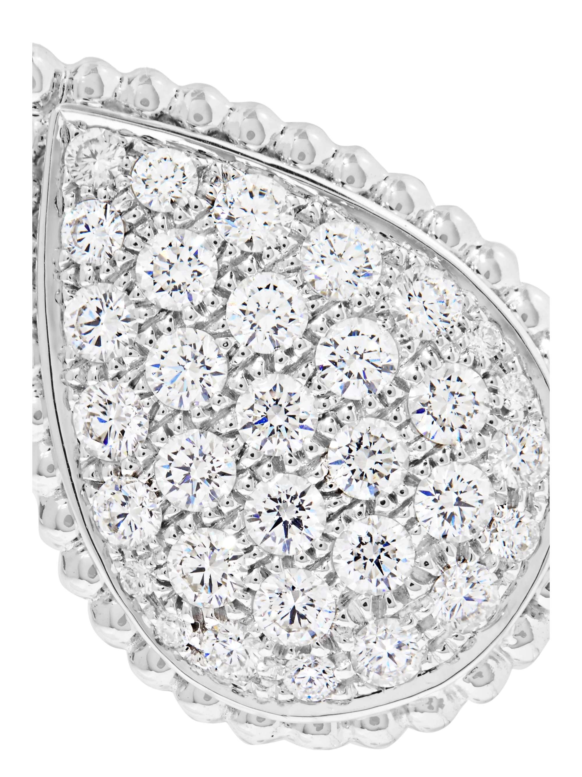 BOUCHERON Serpent Bohème 18-karat white gold diamond earrings