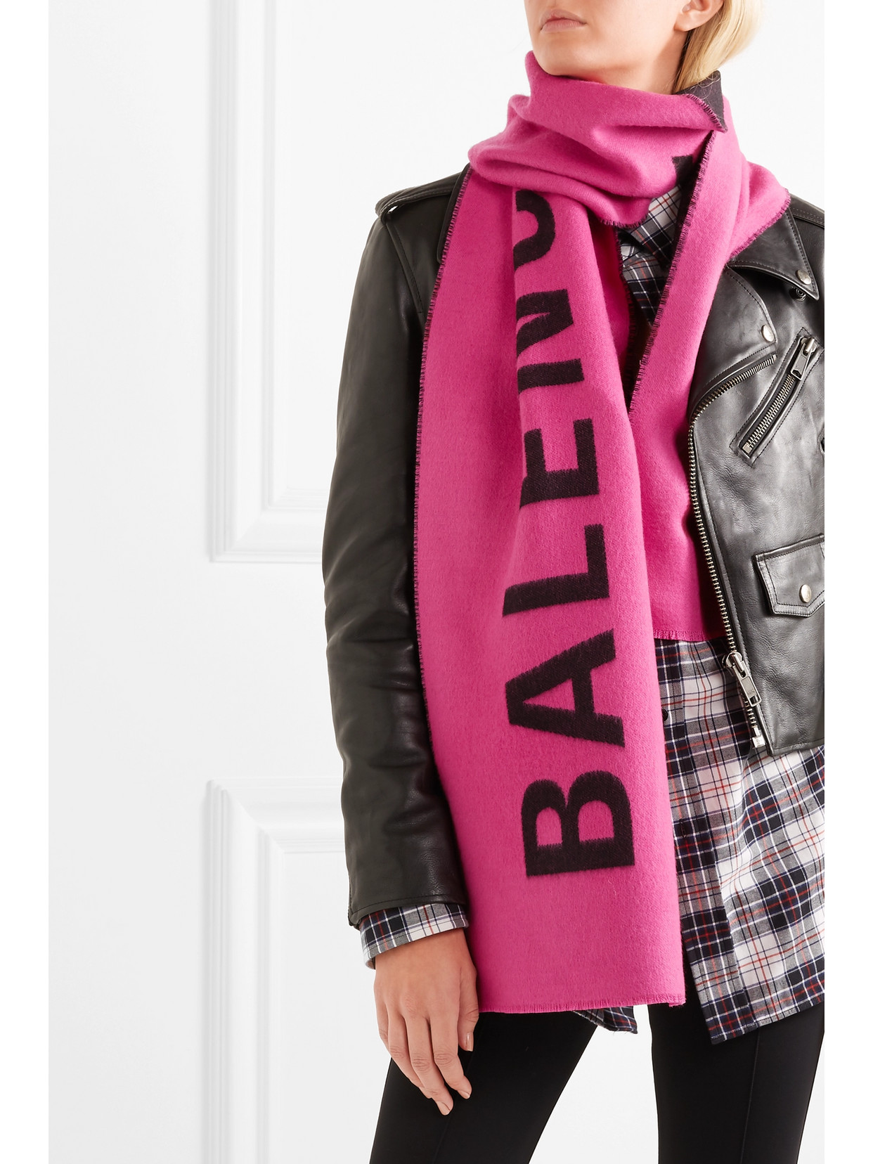 balenciaga scarf pink