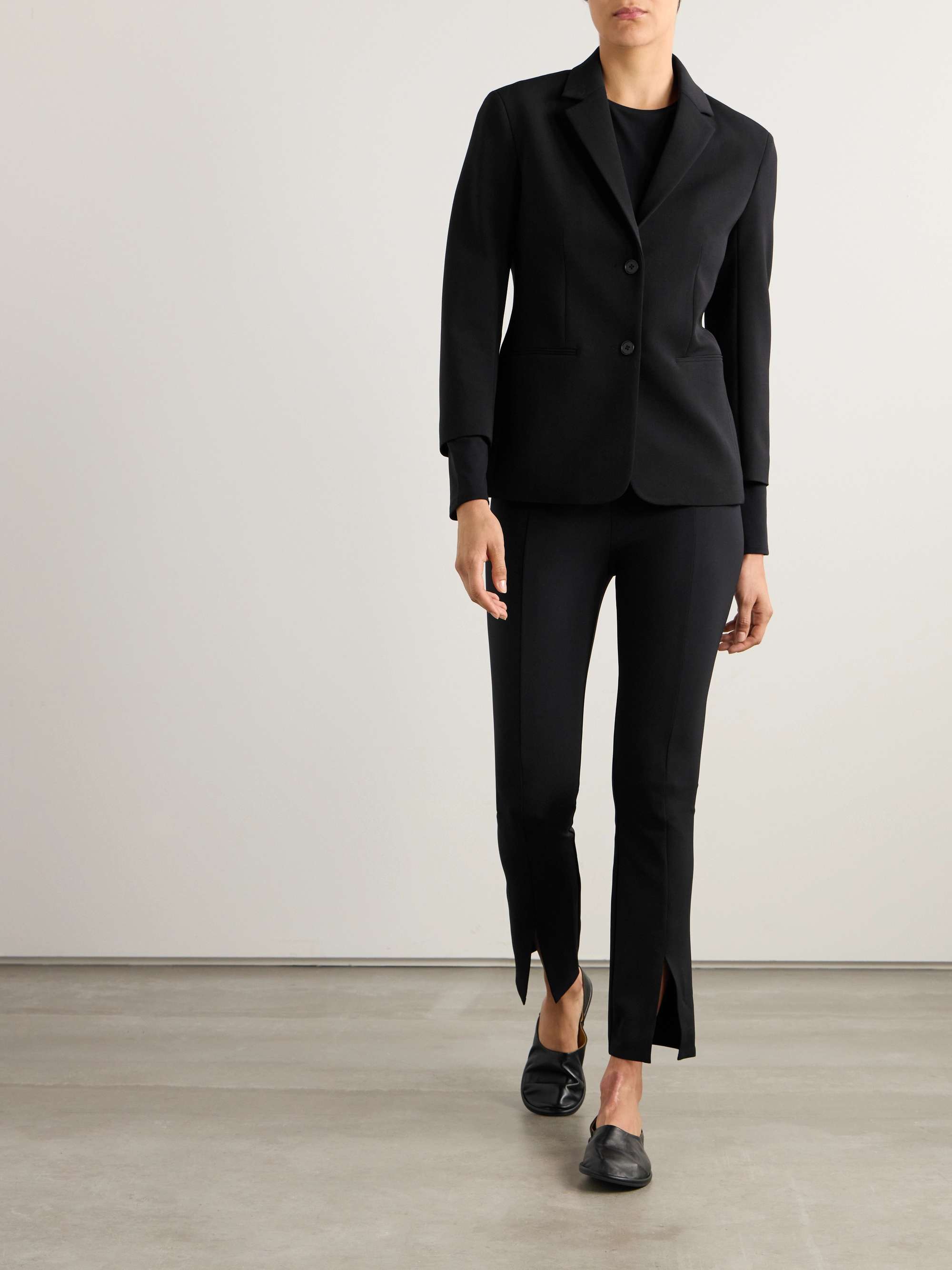 THE ROW Essentials Thilde stretch-scuba slim-leg pants