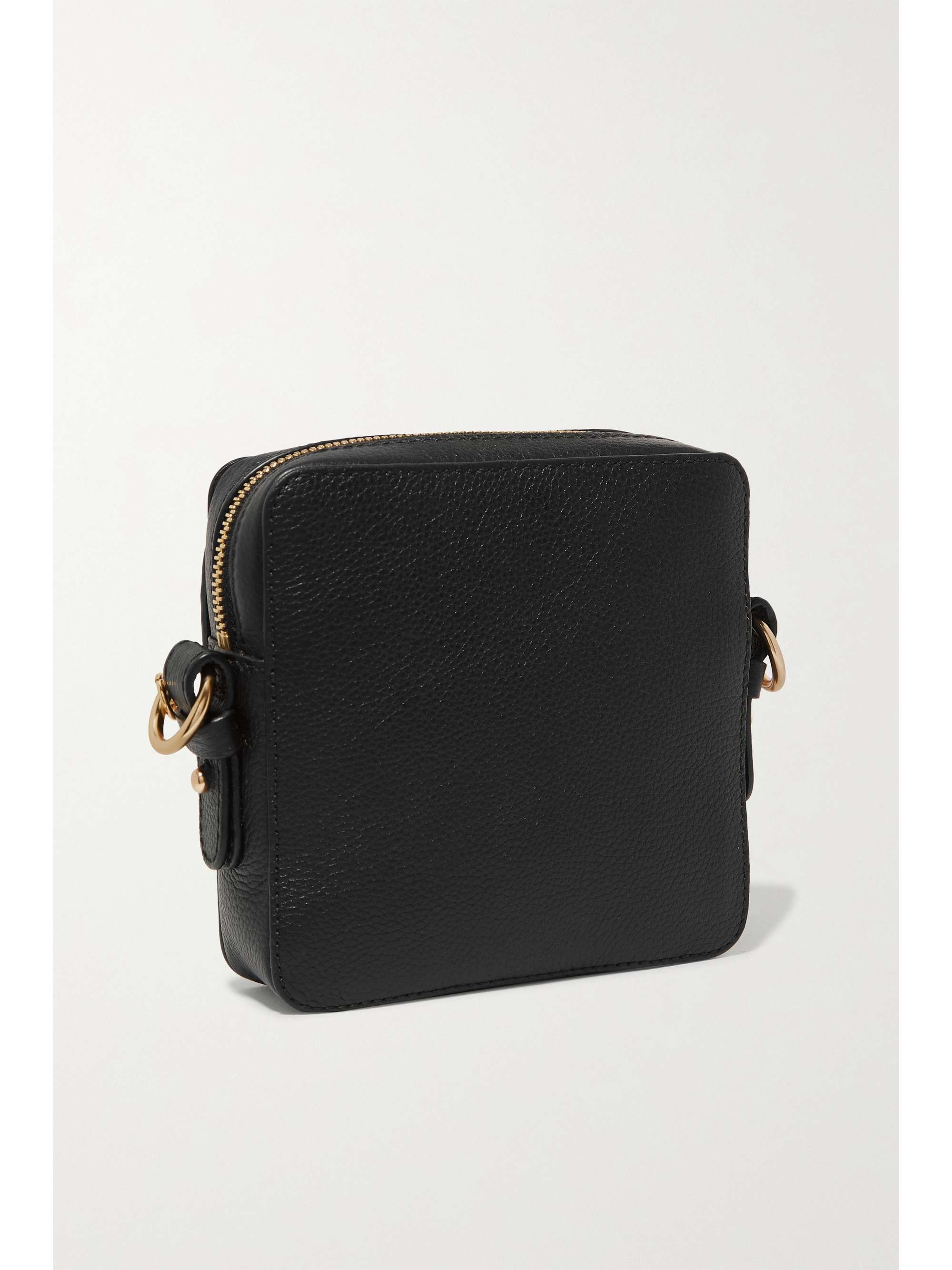 SEE BY CHLOÉ Square textured-leather and suede shoulder bag