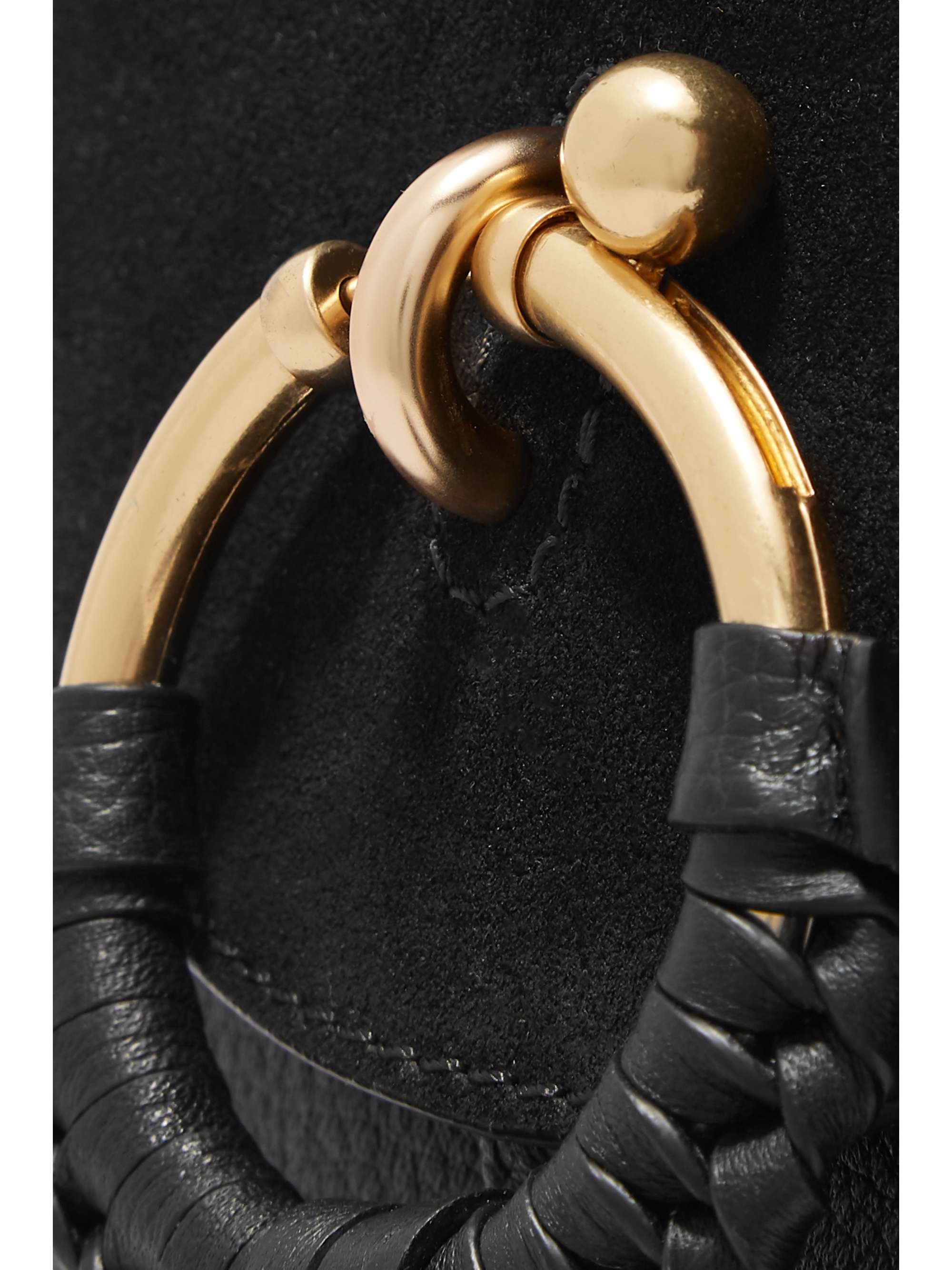 SEE BY CHLOÉ Square textured-leather and suede shoulder bag