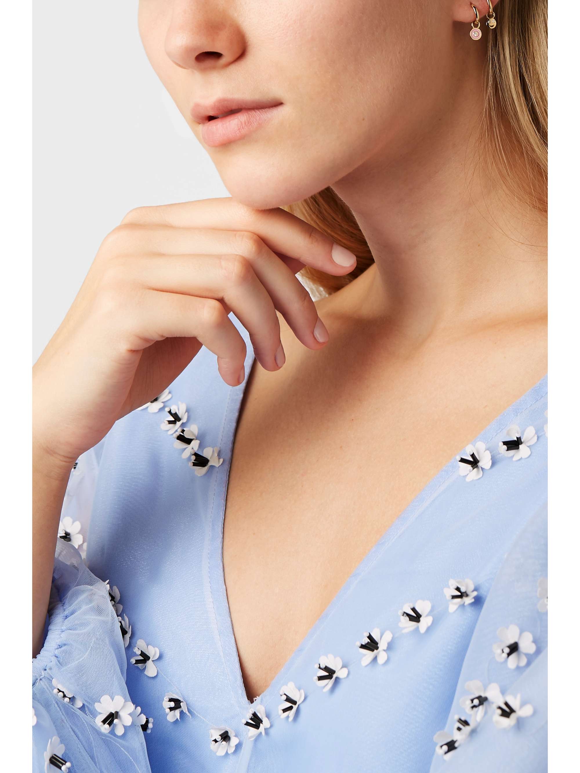 ALISON LOU Huggy 14-karat gold, diamond and enamel earring