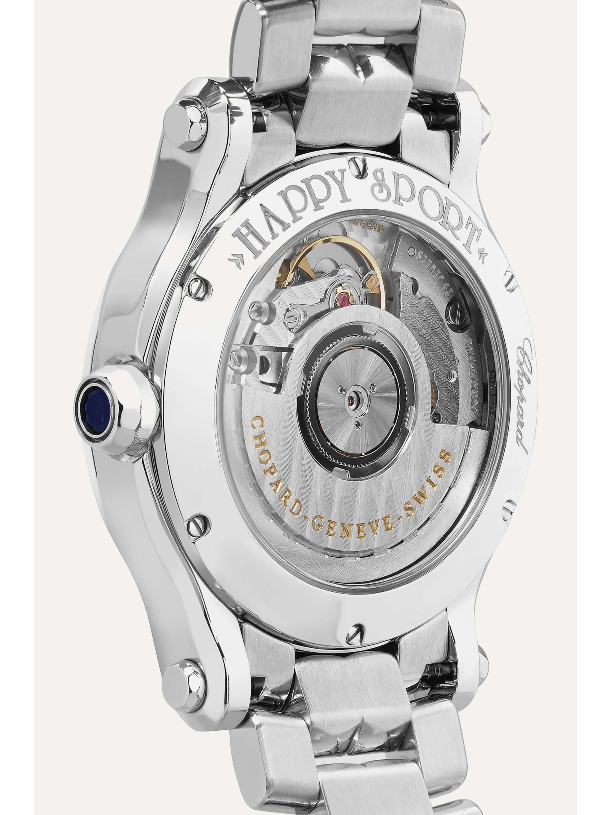 CHOPARD Happy Sport Automatic 36mm stainless steel and diamond watch