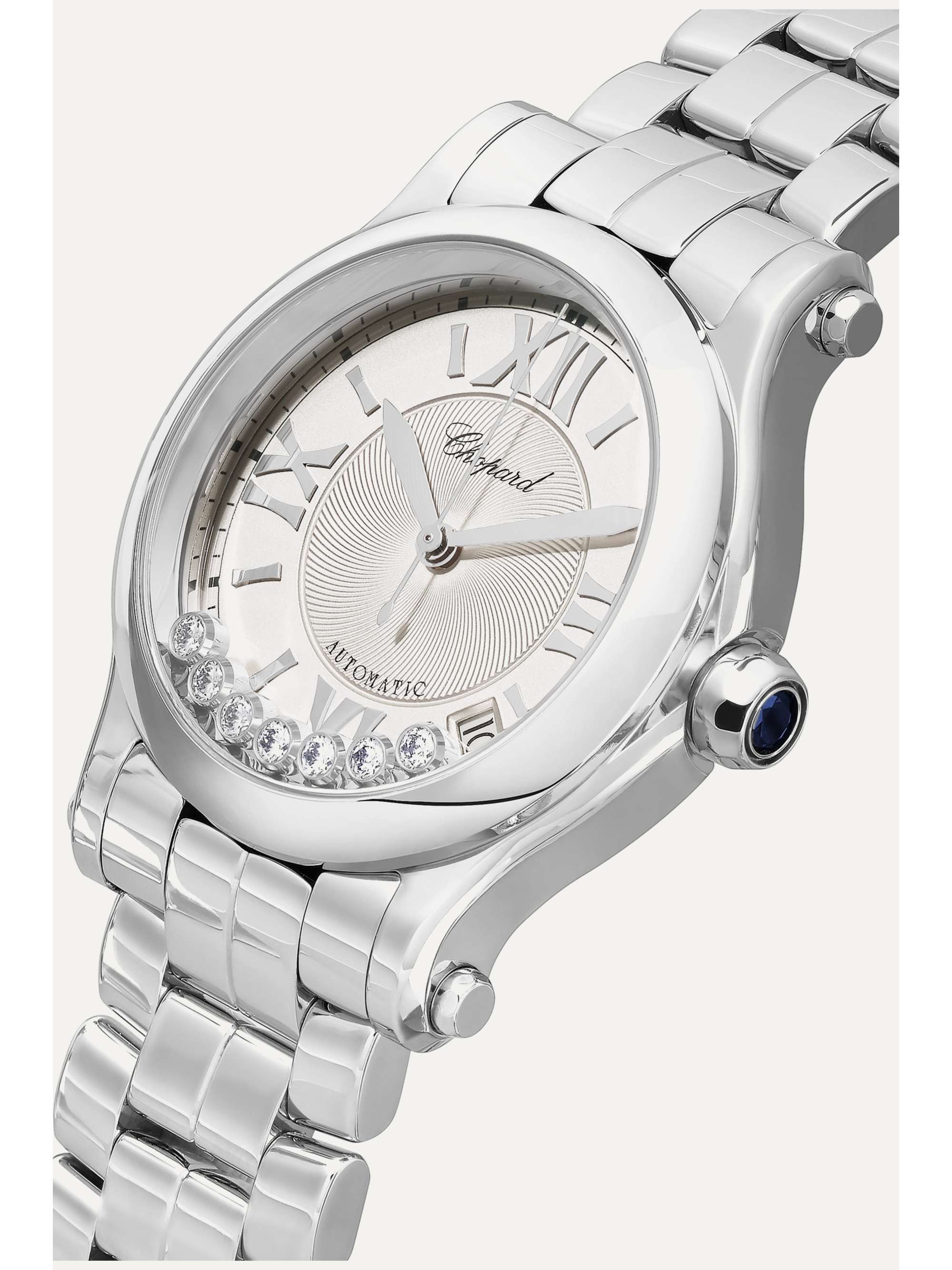 CHOPARD Happy Sport Automatic 36mm stainless steel and diamond watch