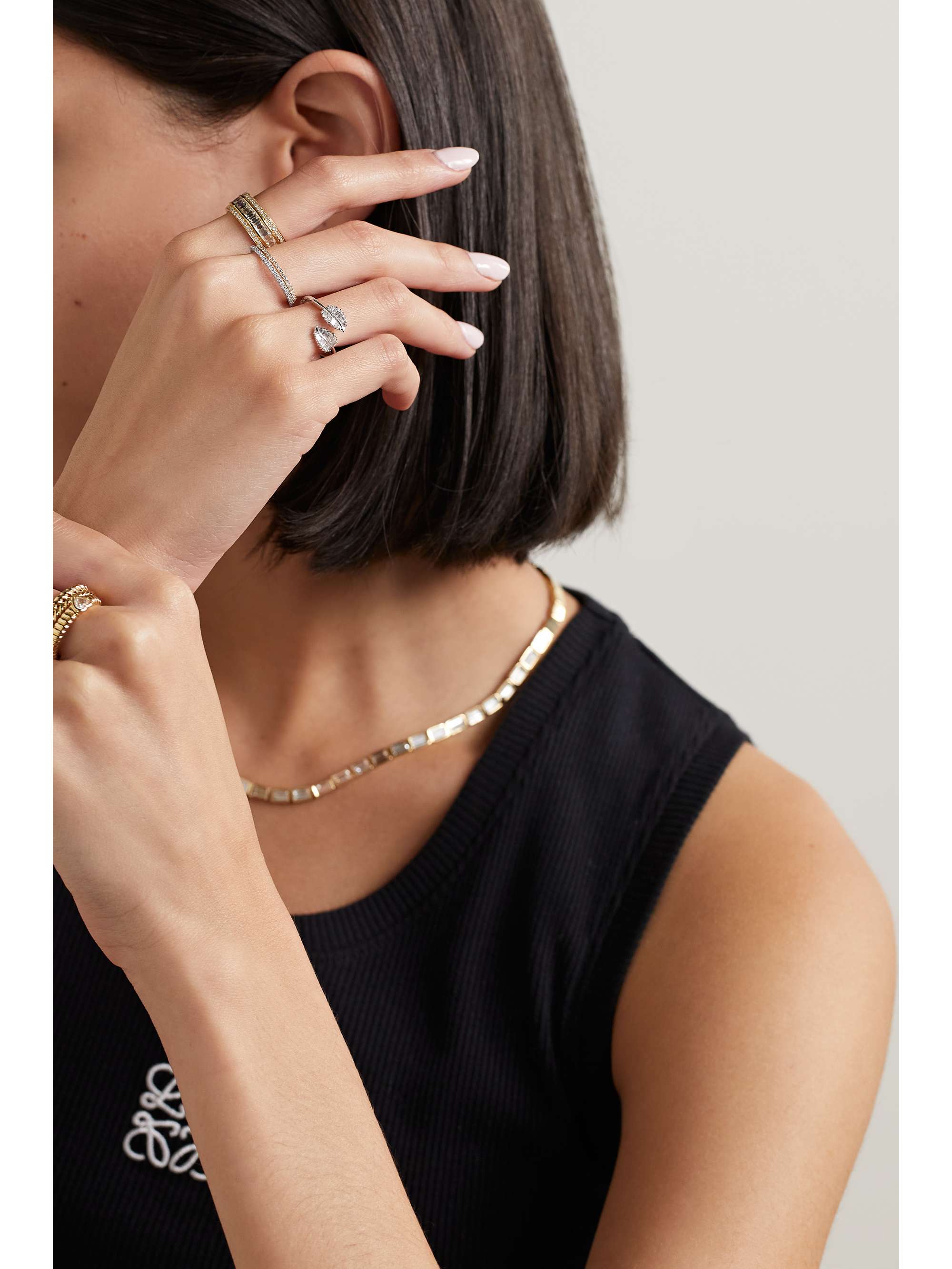 ANITA KO Eternity Ring aus 18 Karat Roségold mit Diamanten