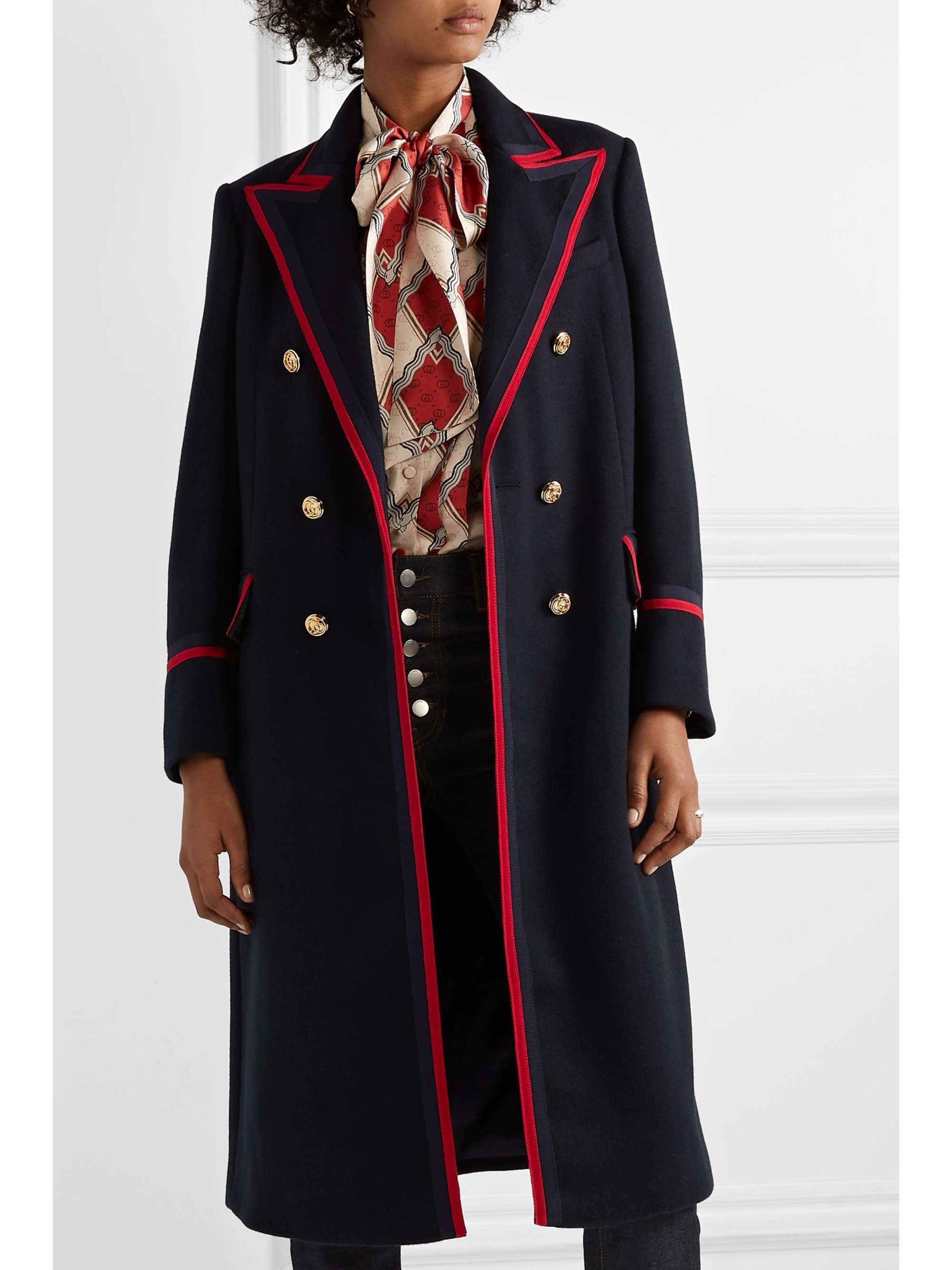 gucci navy coat