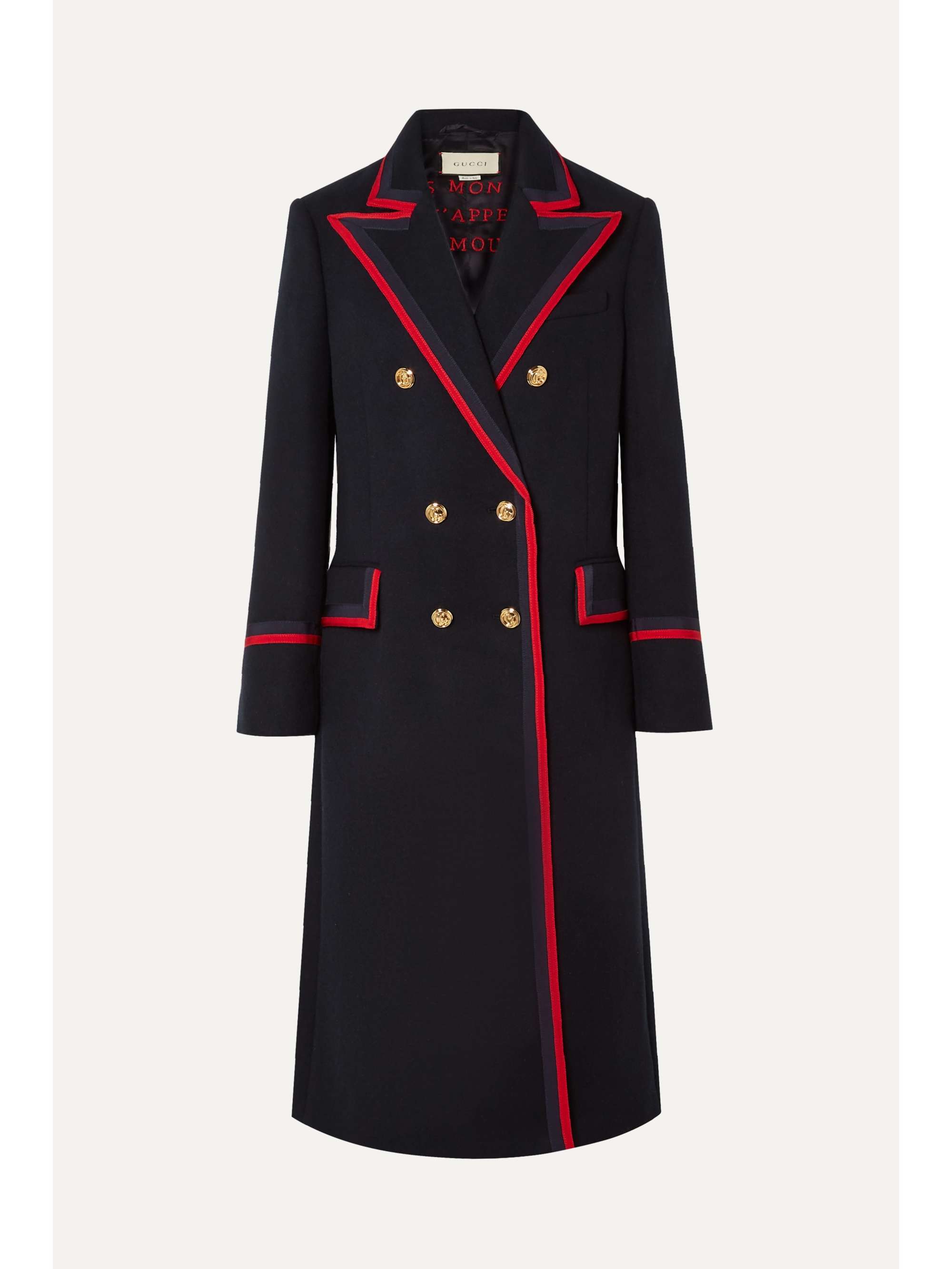 gucci navy coat