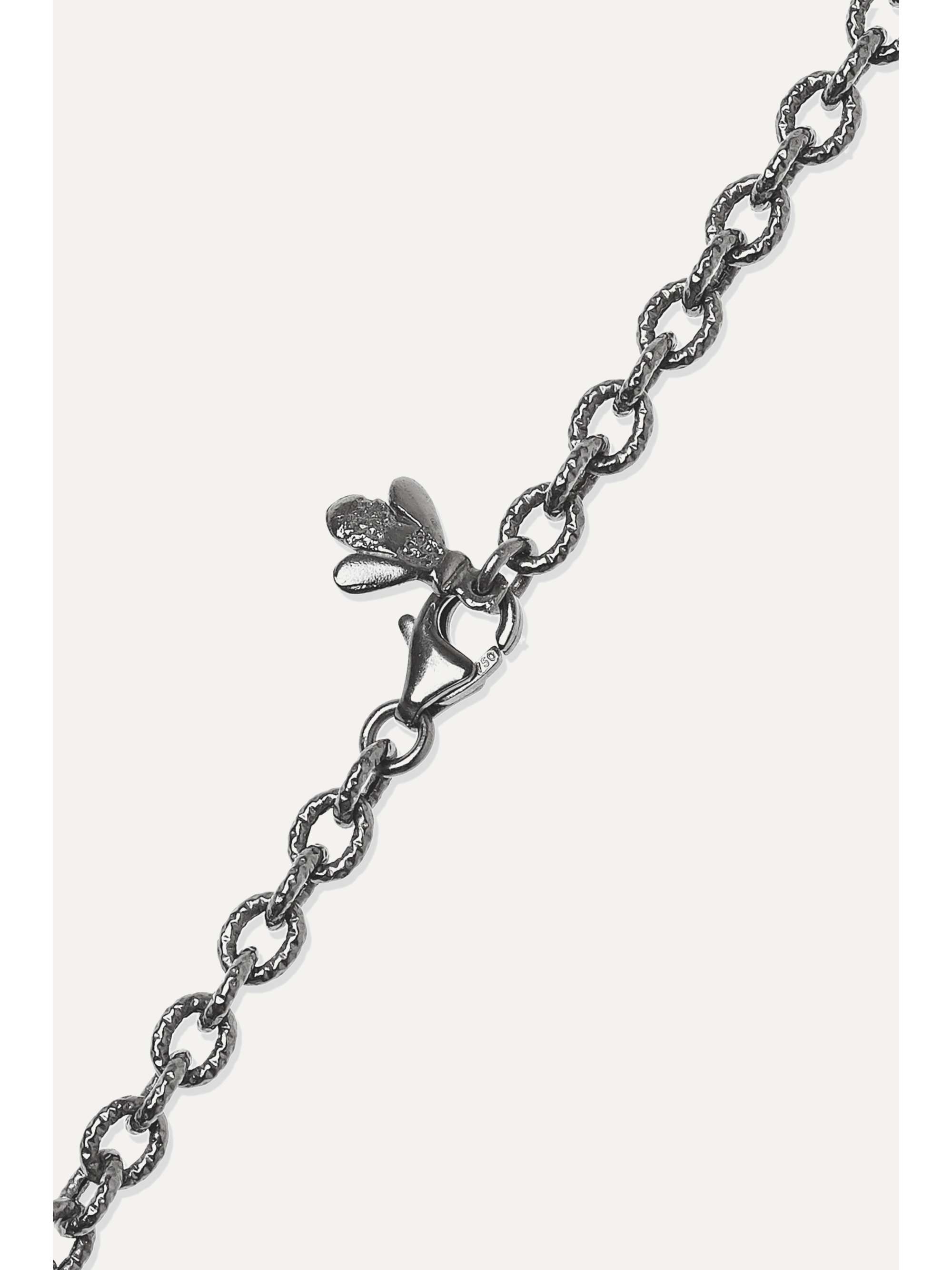 CAROLINA BUCCI Florentine 18-karat blackened gold multi-stone necklace