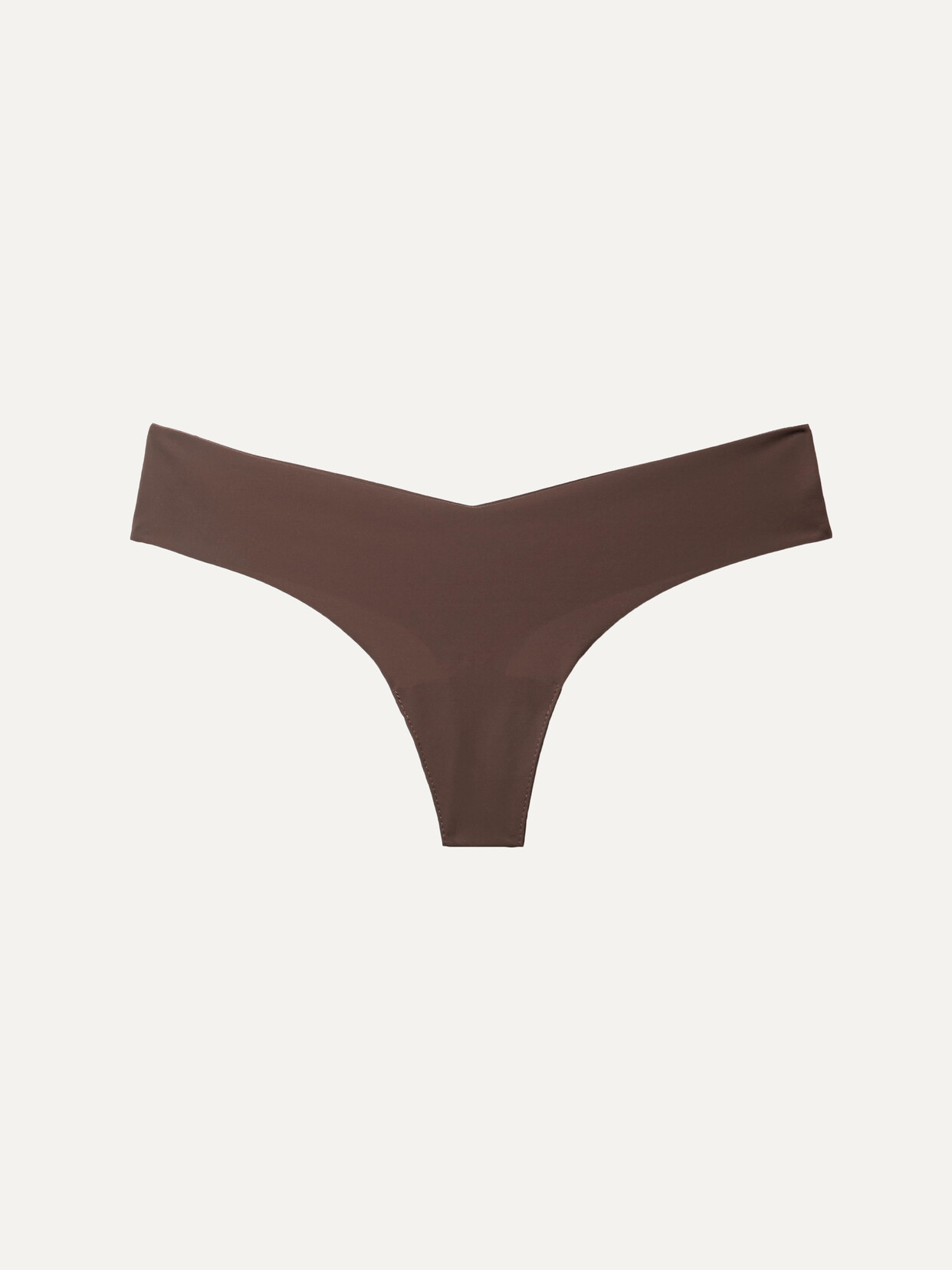 Commando Classic Solid Thong In Chocolate
