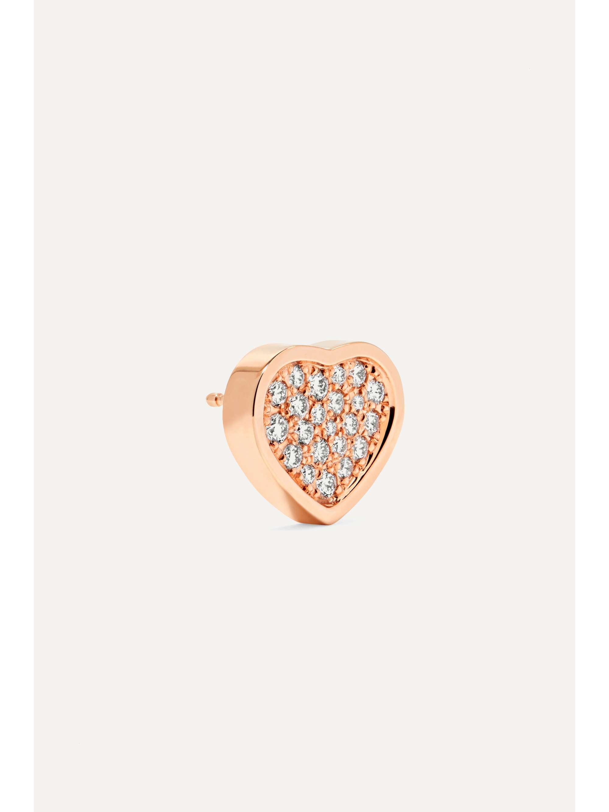 CHOPARD Happy Hearts 18-karat white gold diamond earrings