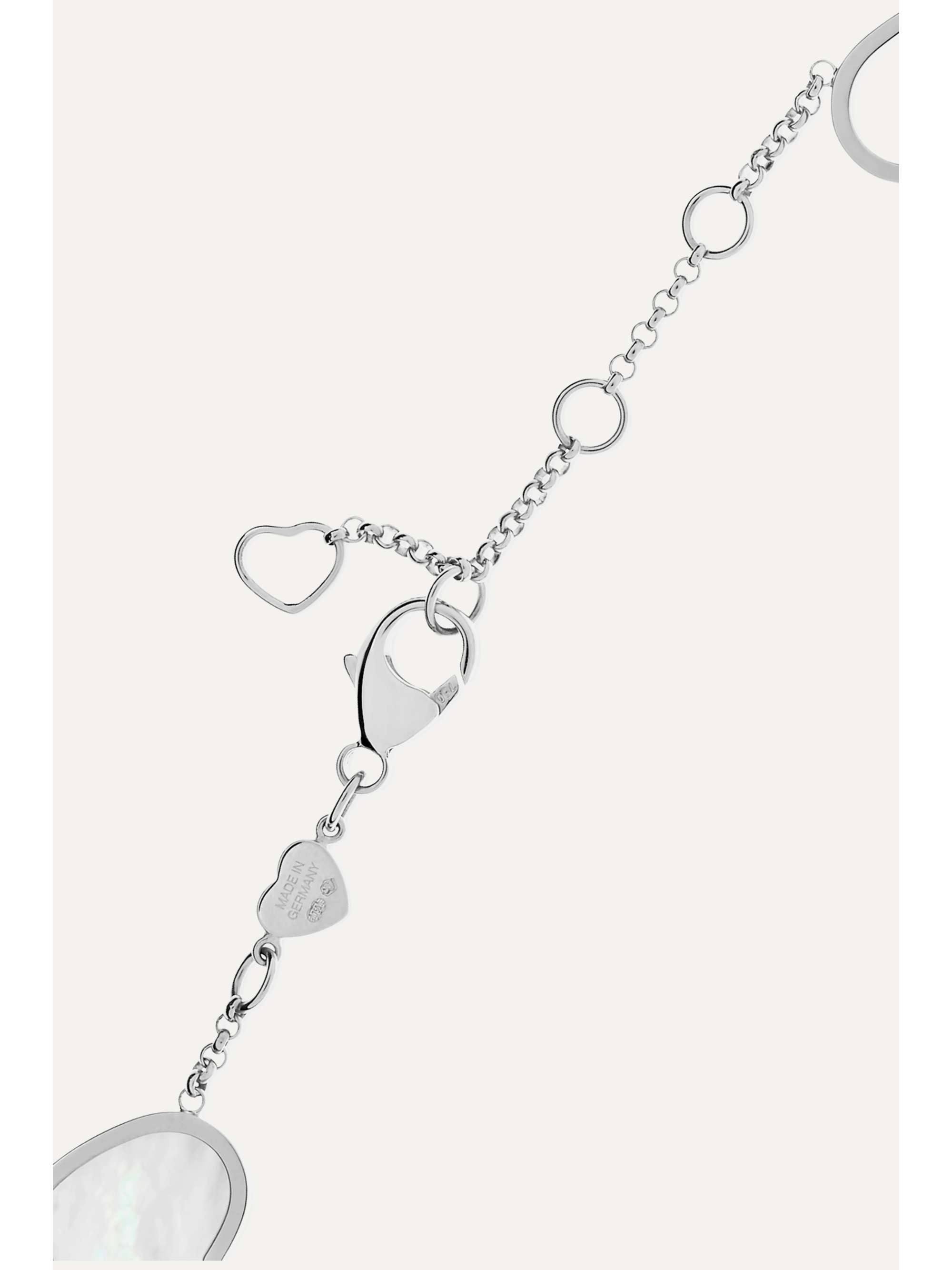 CHOPARD Happy Hearts 18-karat white gold diamond bracelet