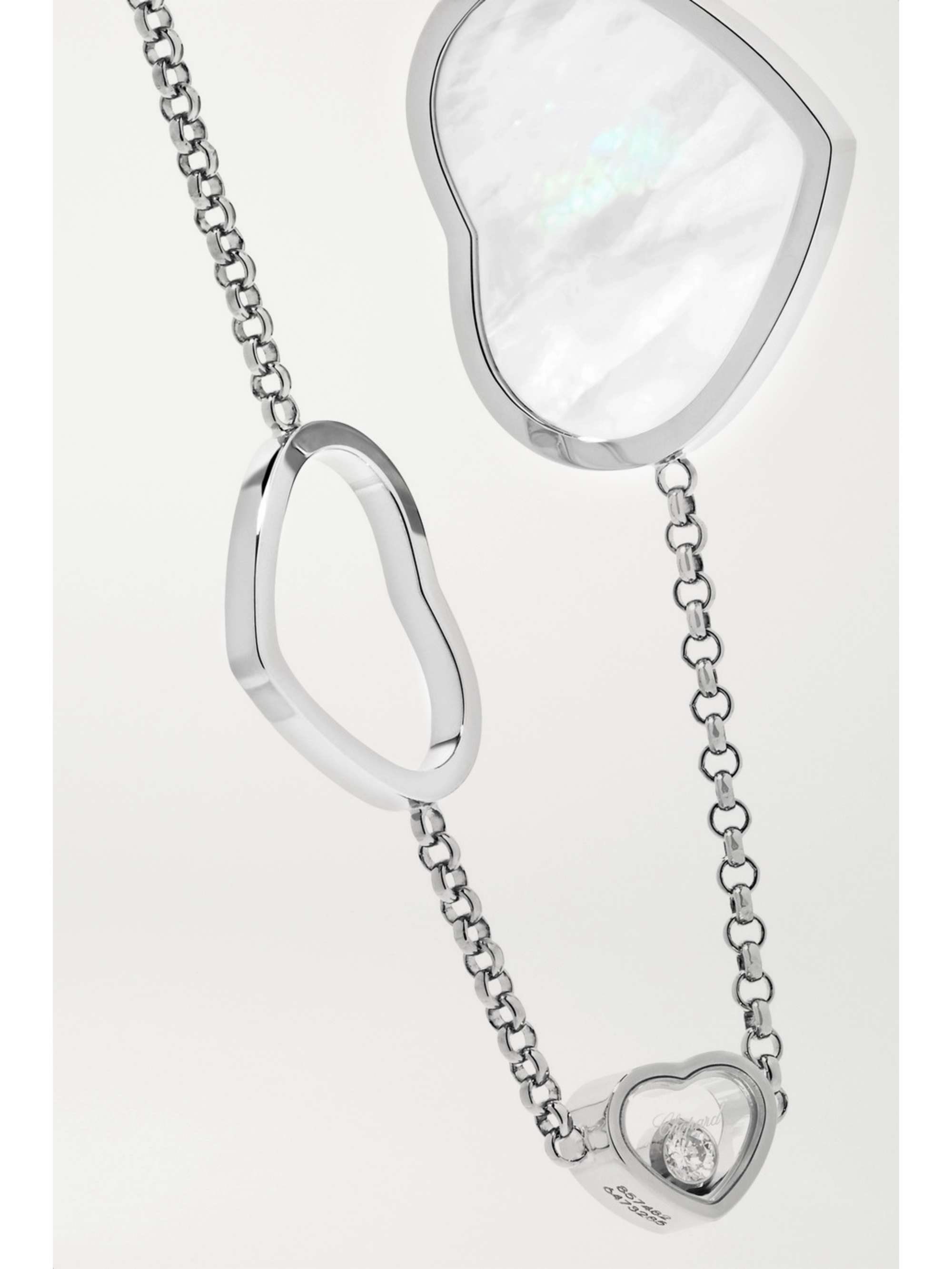 CHOPARD Happy Hearts 18-karat white gold diamond bracelet