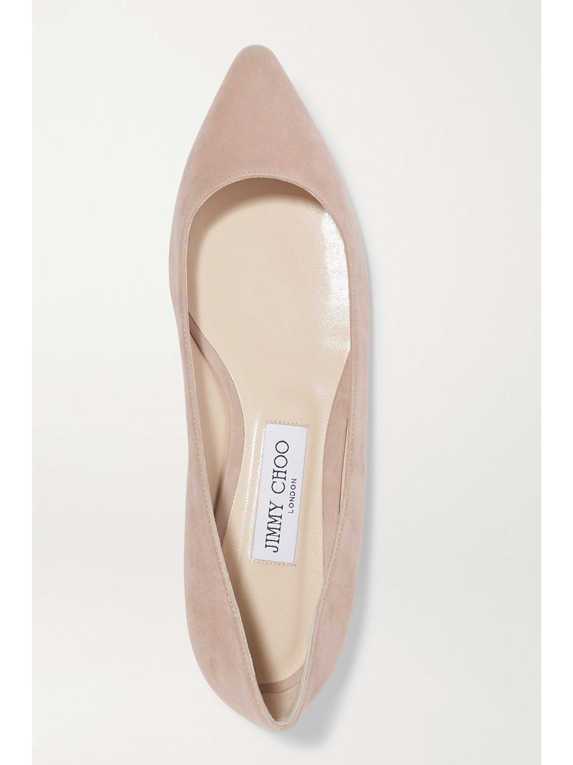 JIMMY CHOO Romy suede point-toe flats | NET-A-PORTER